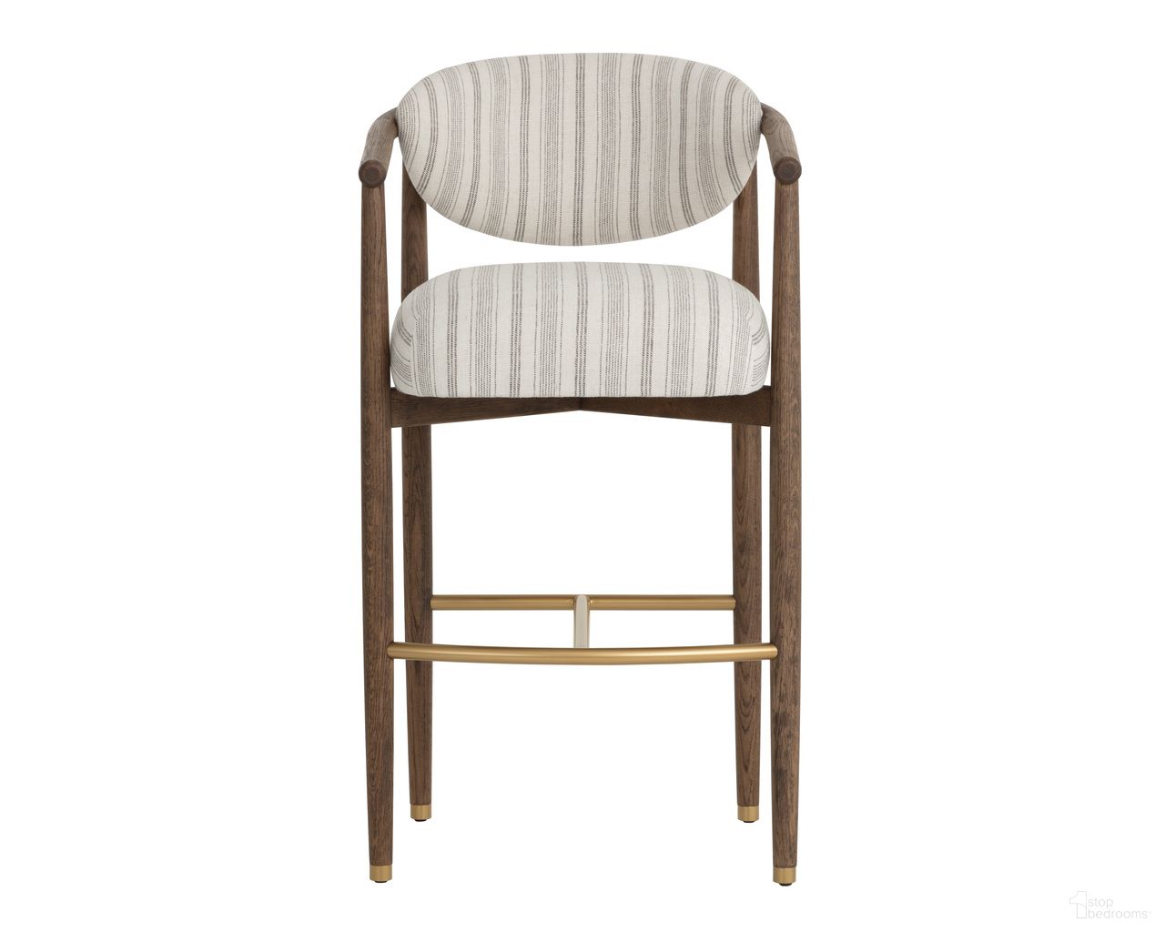 Sigrid Barstool In Antique Brown and Gifford Script