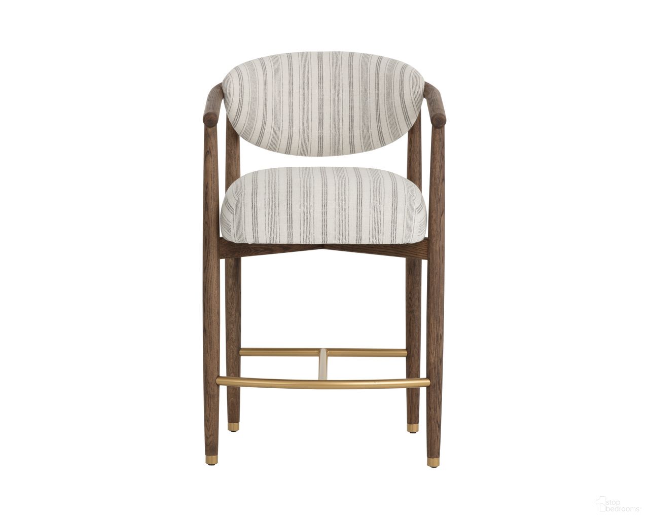 Sigrid Counter Stool In Antique Brown and Gifford Script