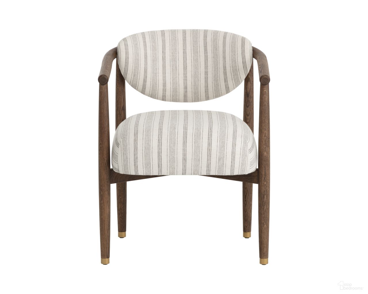 Sigrid Dining Armchair In Antique Brown and Gifford Script