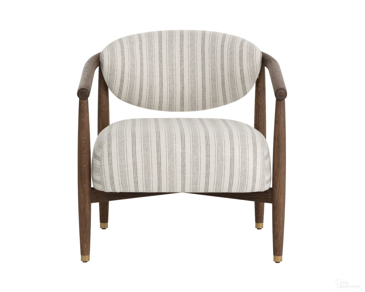 Sigrid Lounge Chair In Antique Brown and Gifford Script