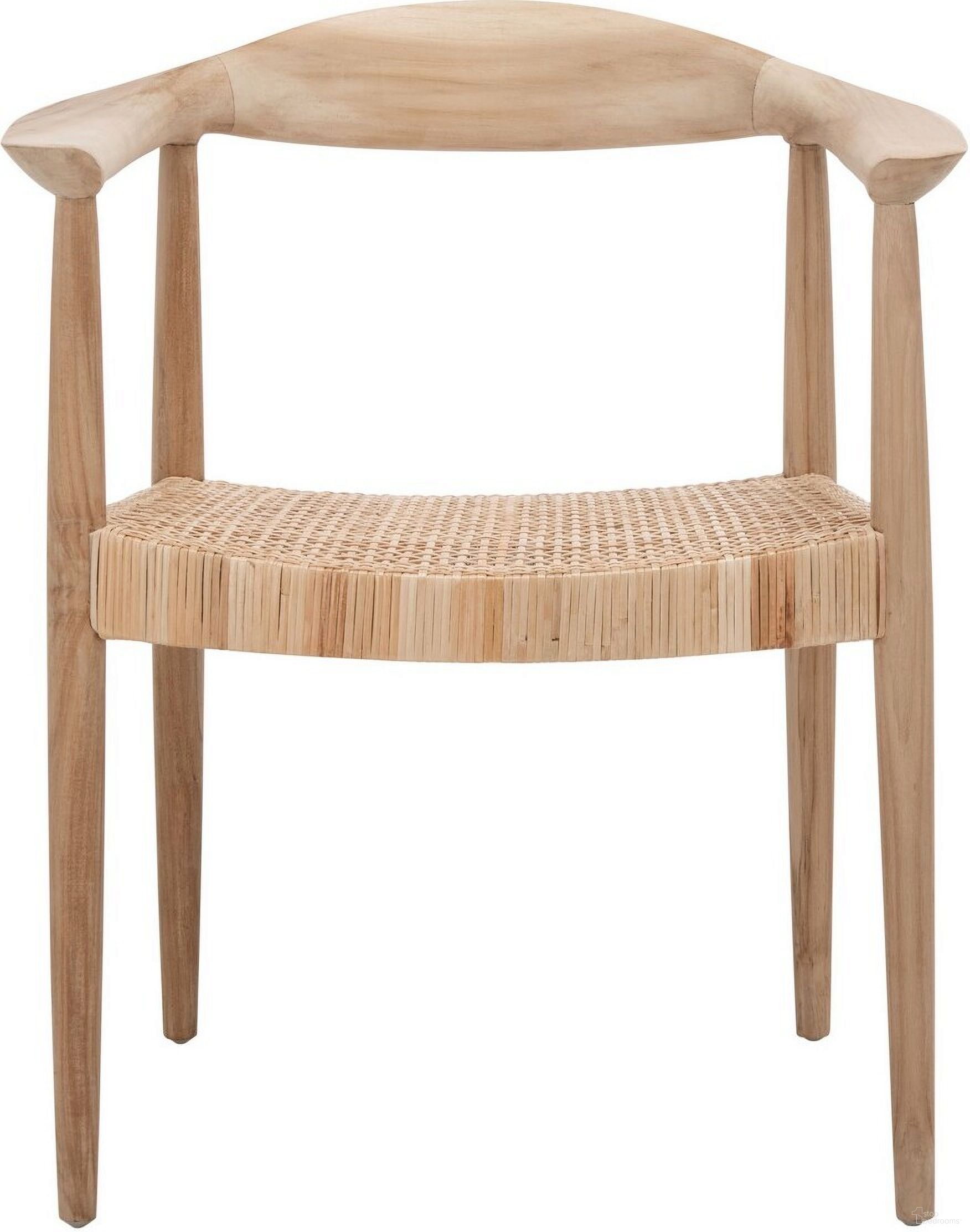 The appearance of Sijo Rattan Peel Accent Chair in Natural designed by Safavieh in the transitional interior design. This natural piece of furniture  was selected by 1StopBedrooms from Sijo Collection to add a touch of cosiness and style into your home. Sku: ACH1007A. Material: Wood.