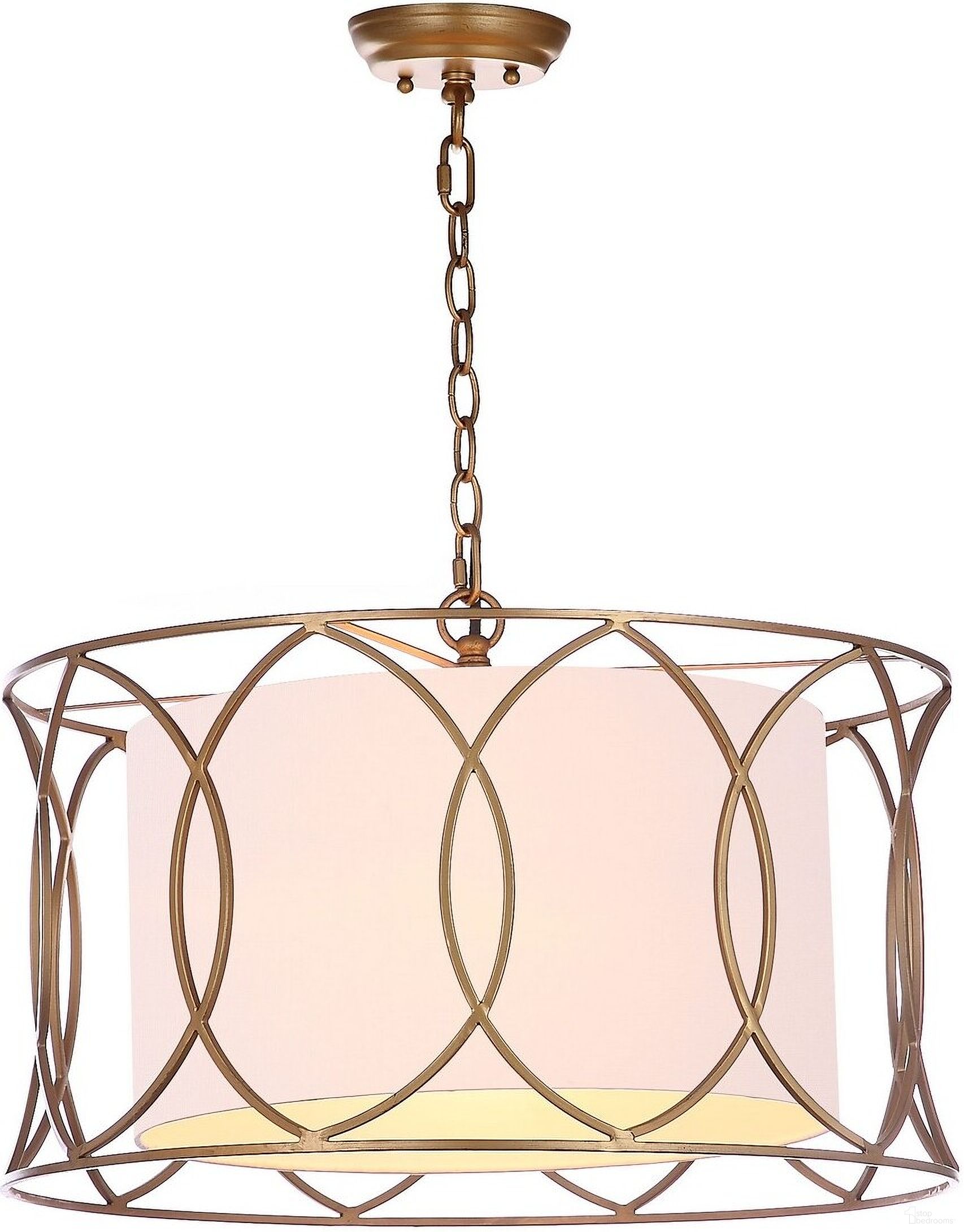 The appearance of Silas Gold 21.5 Inch Adjustable Pendant Lamp designed by Safavieh in the modern / contemporary interior design. This gold piece of furniture  was selected by 1StopBedrooms from Safavieh LIT Collection to add a touch of cosiness and style into your home. Sku: LIT4520A. Material: Iron.