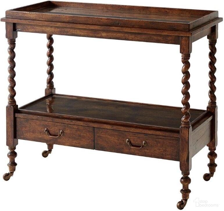 The appearance of Silas Serving Table designed by Theodore Alexander in the traditional interior design. This  piece of furniture  was selected by 1StopBedrooms from Althorp - Victory Oak Collection to add a touch of cosiness and style into your home. Sku: AL50163. Material: Wood.