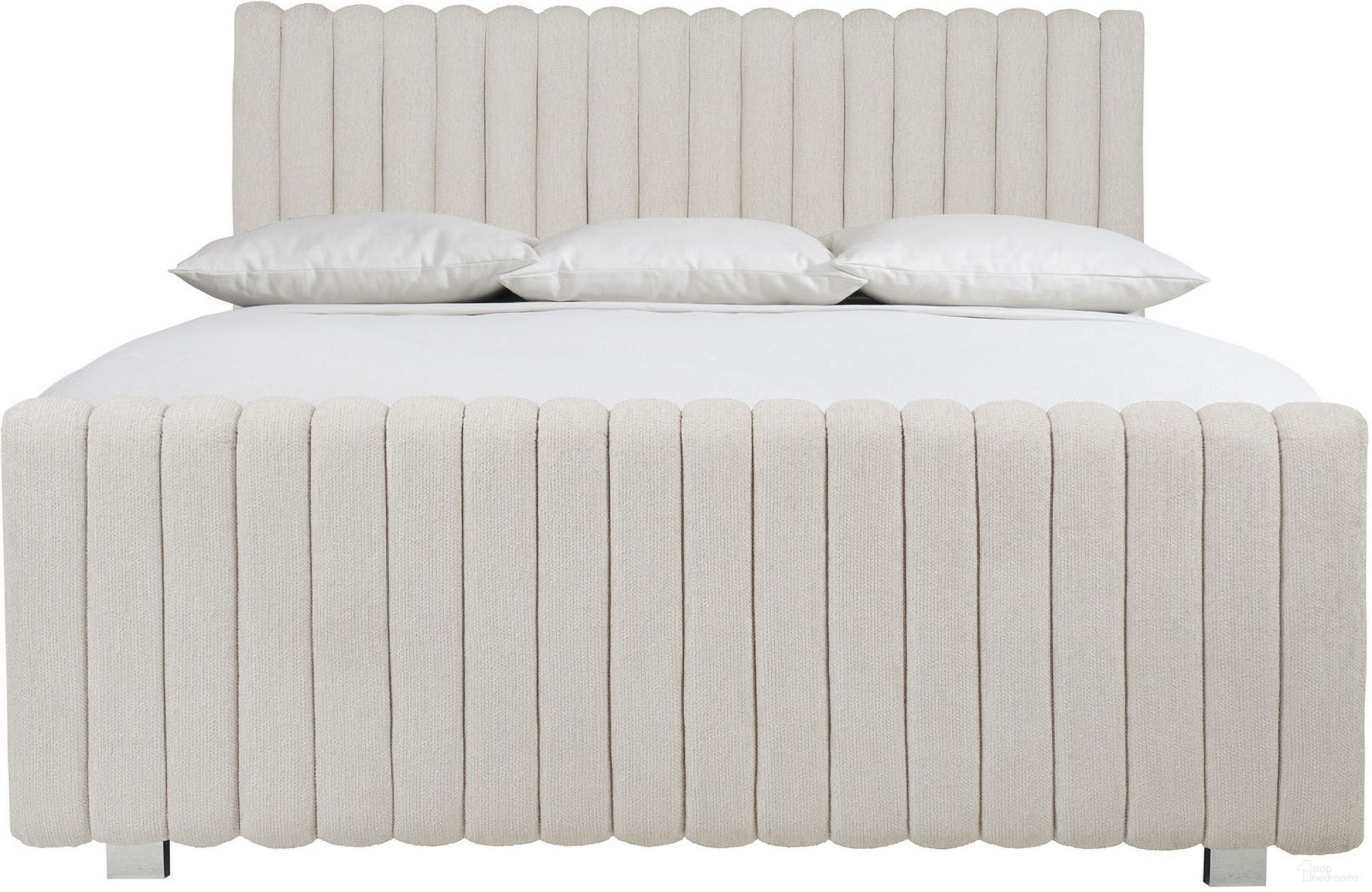 The appearance of Silhouette Channel Upholstered King Panel Bed designed by Bernhardt in the modern / contemporary interior design. This polished stainless steel piece of furniture was selected by 1StopBedrooms from Silhouette Collection to add a touch of cosiness and style into your home. Sku: 307FR03;307H03. Bed Type: Panel Bed. Material: Fabric. Bed Size: King.