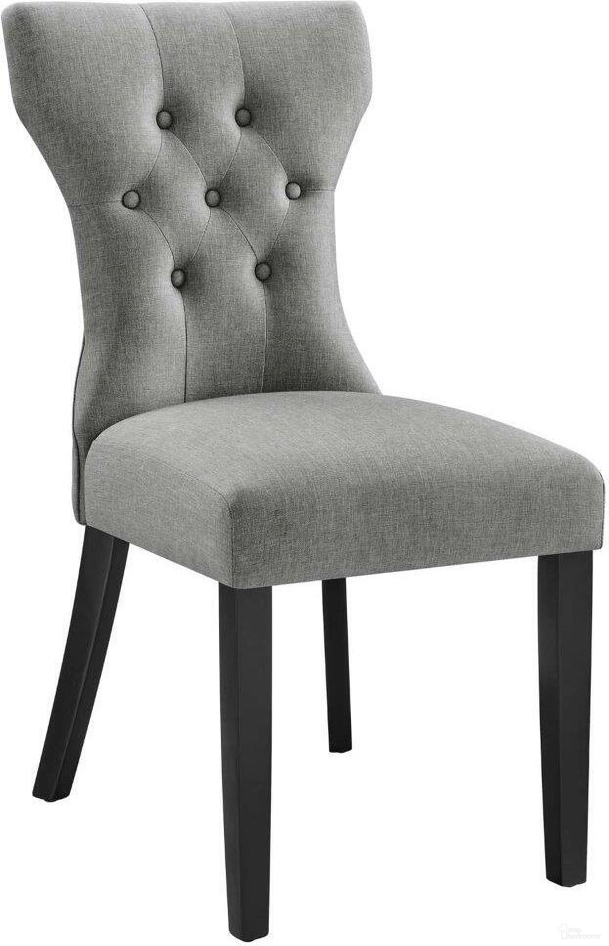 The appearance of Silhouette Light Gray Dining Side Chair designed by Modway in the modern / contemporary interior design. This light gray piece of furniture  was selected by 1StopBedrooms from Silhouette Collection to add a touch of cosiness and style into your home. Sku: EEI-1380-LGR. Material: Rubberwood. Chair Type: Side Chair.