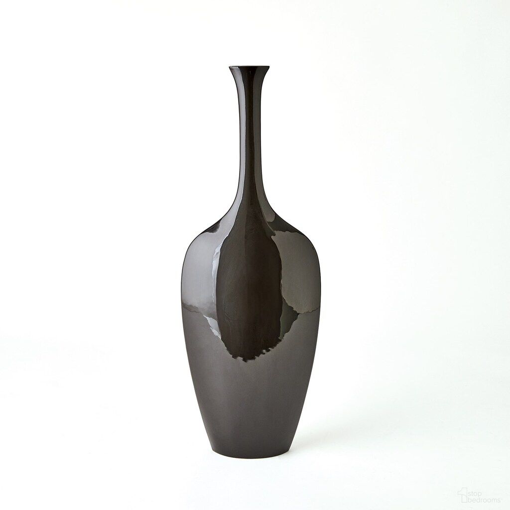 Silhouette Slim Vase In Black
