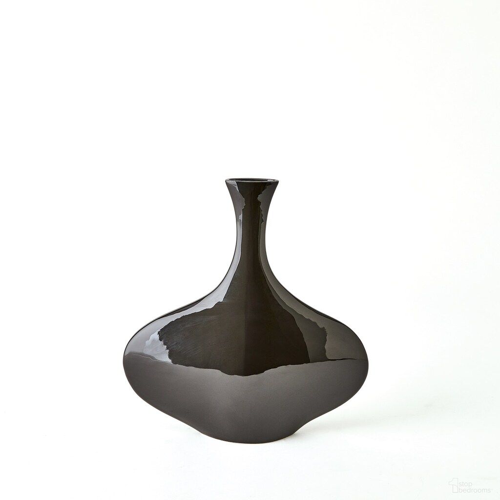 Silhouette Wide Vase In Black