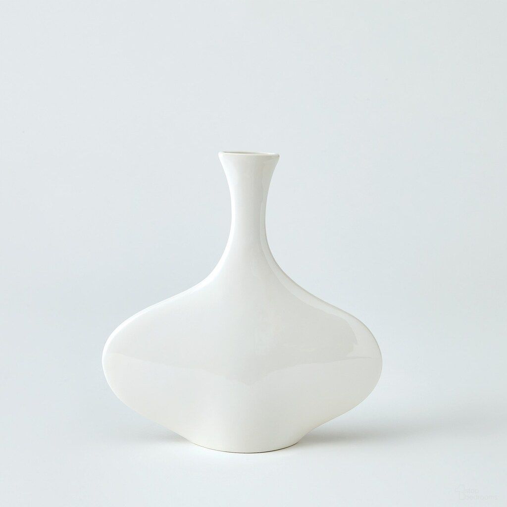 The appearance of Silhouette Wide Vase In White designed by Global Views in the modern / contemporary interior design. This white piece of furniture  was selected by 1StopBedrooms from Silhouette Collection to add a touch of cosiness and style into your home. Sku: 111065. Material: Iron.
