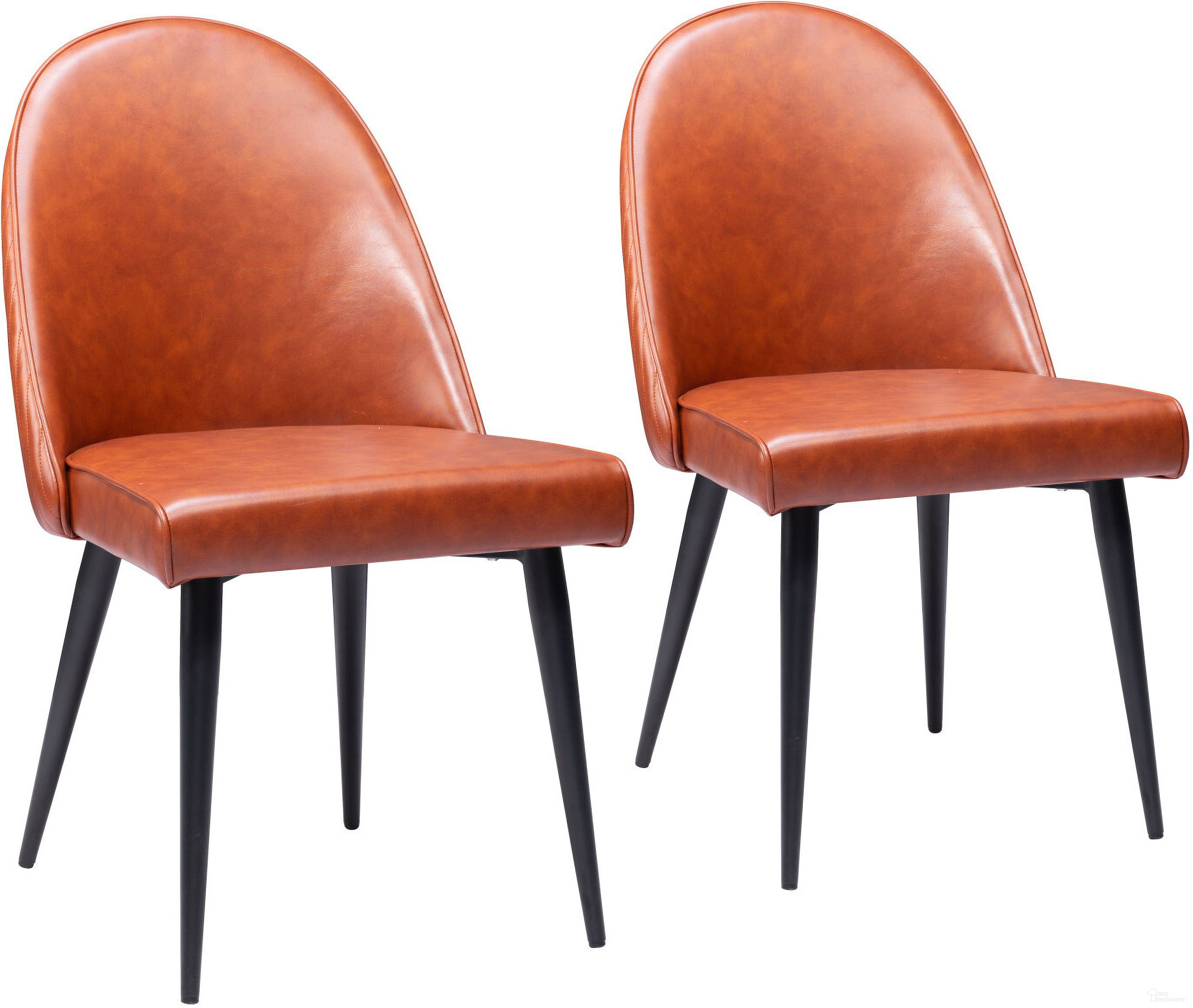 The appearance of Silloth Armless Dining Chair Set of 2 In Brown designed by Zuo Modern in the modern / contemporary interior design. This brown piece of furniture was selected by 1StopBedrooms from Silloth Collection to add a touch of cosiness and style into your home. Sku: 110119. Material: Steel. Chair Type: Side Chair.