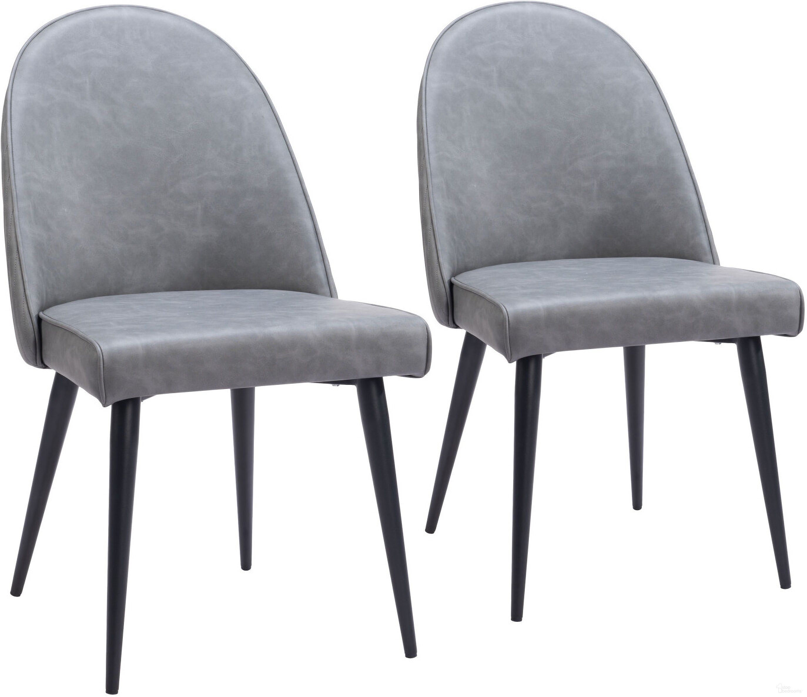 The appearance of Silloth Armless Dining Chair Set of 2 In Gray designed by Zuo Modern in the modern / contemporary interior design. This gray piece of furniture was selected by 1StopBedrooms from Silloth Collection to add a touch of cosiness and style into your home. Sku: 110118. Material: Steel. Chair Type: Side Chair.