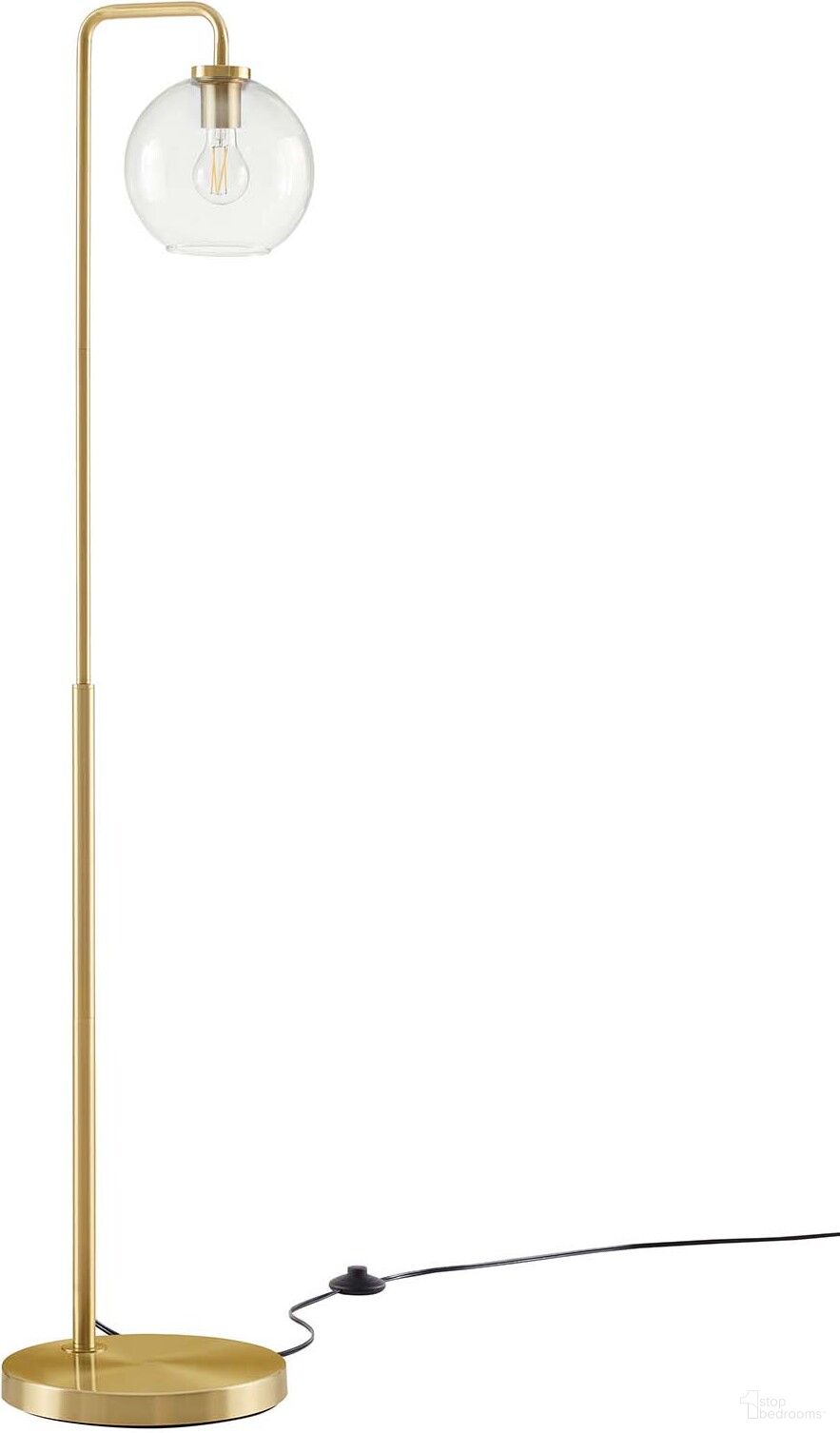 The appearance of Silo Globe Glass and Metal Floor Lamp In Brass designed by Modway in the modern / contemporary interior design. This brass piece of furniture  was selected by 1StopBedrooms from Silo Collection to add a touch of cosiness and style into your home. Sku: EEI-5616-SBR. Material: Iron.