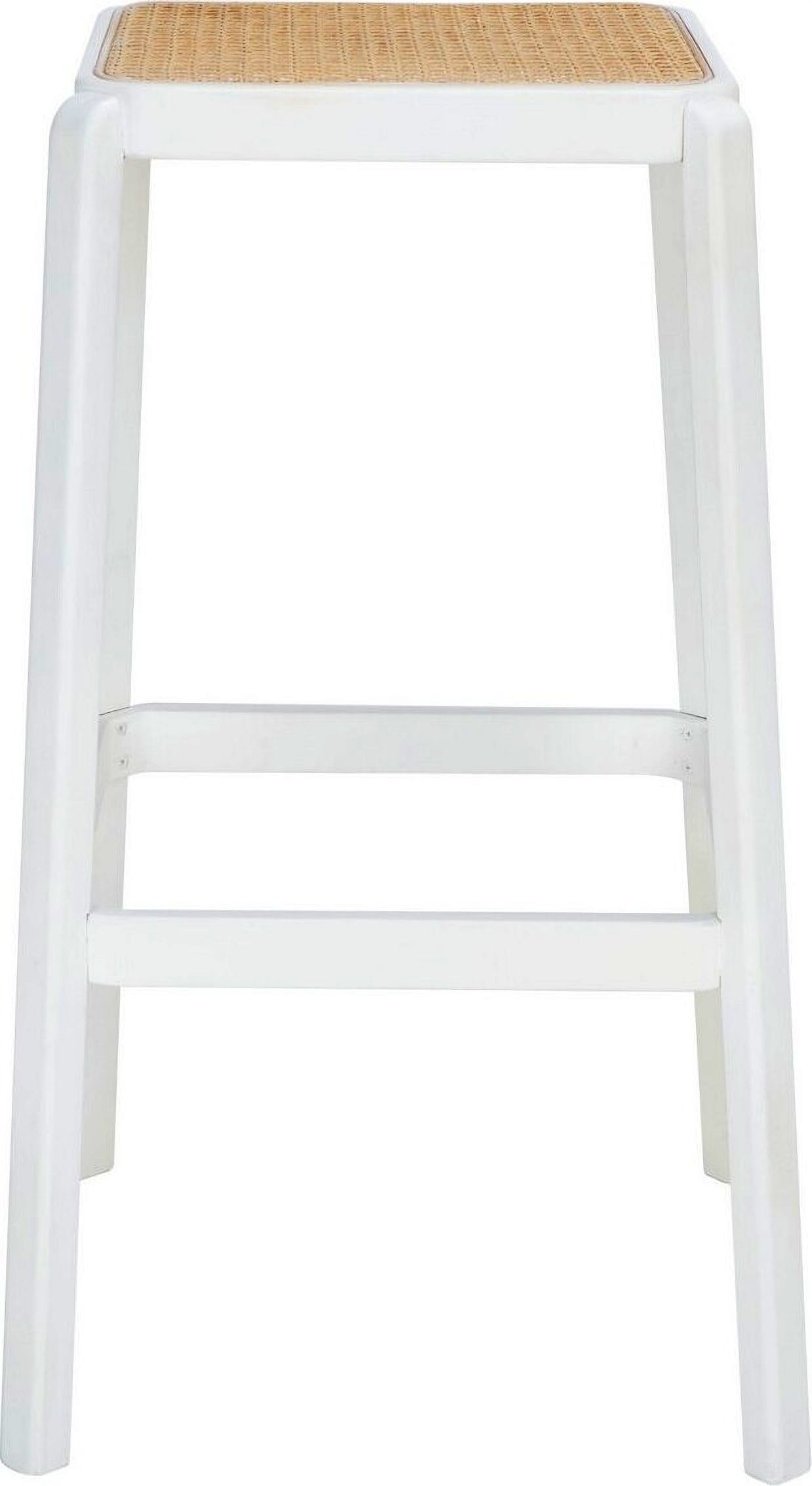 The appearance of Silus Backless Cane Bar Stool in White and Natural designed by Safavieh in the modern / contemporary interior design. This white/natural piece of furniture was selected by 1StopBedrooms from Silus Collection to add a touch of cosiness and style into your home. Sku: BST9505B. Material: Wood.