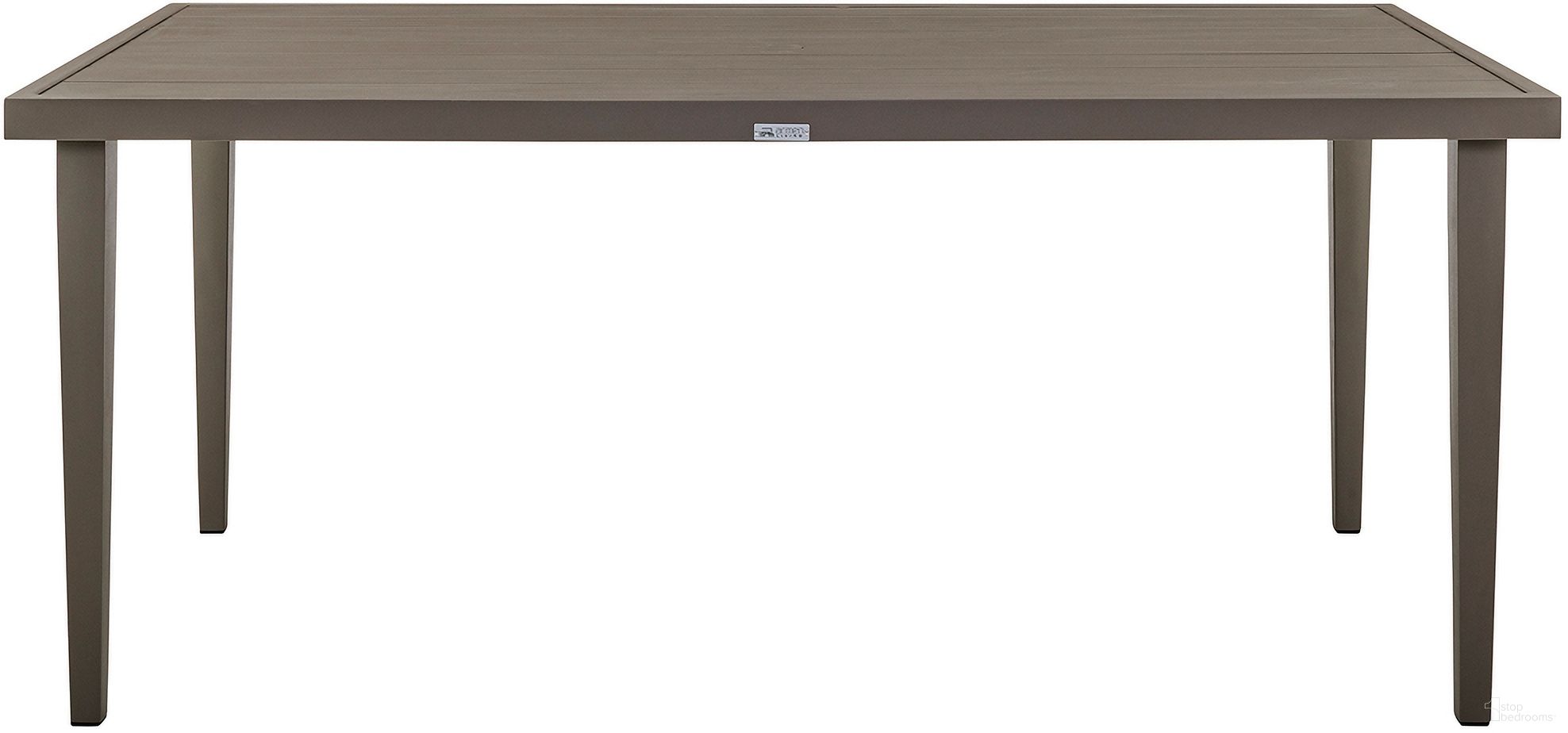 The appearance of Silvana Outdoor Aluminum Gray Rectangle Dining Table designed by Armen Living in the modern / contemporary interior design. This gray piece of furniture was selected by 1StopBedrooms from Silvana Collection to add a touch of cosiness and style into your home. Sku: 840254332928. Table Base Style: Legs. Material: Aluminum. Table Top Shape: Rectangular.