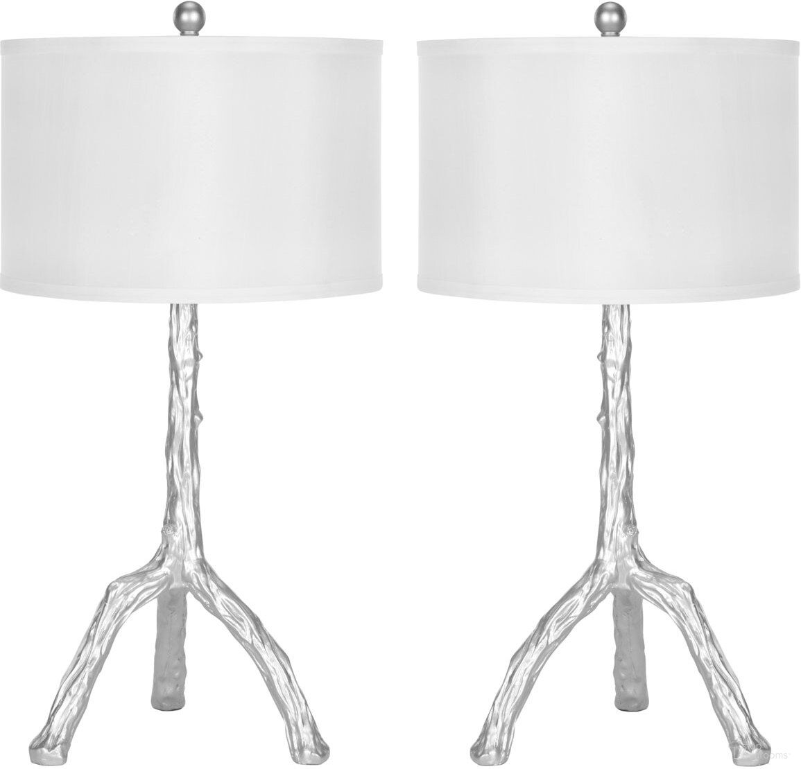 Silver Branch 29 Inch Table Lamp Set of 2