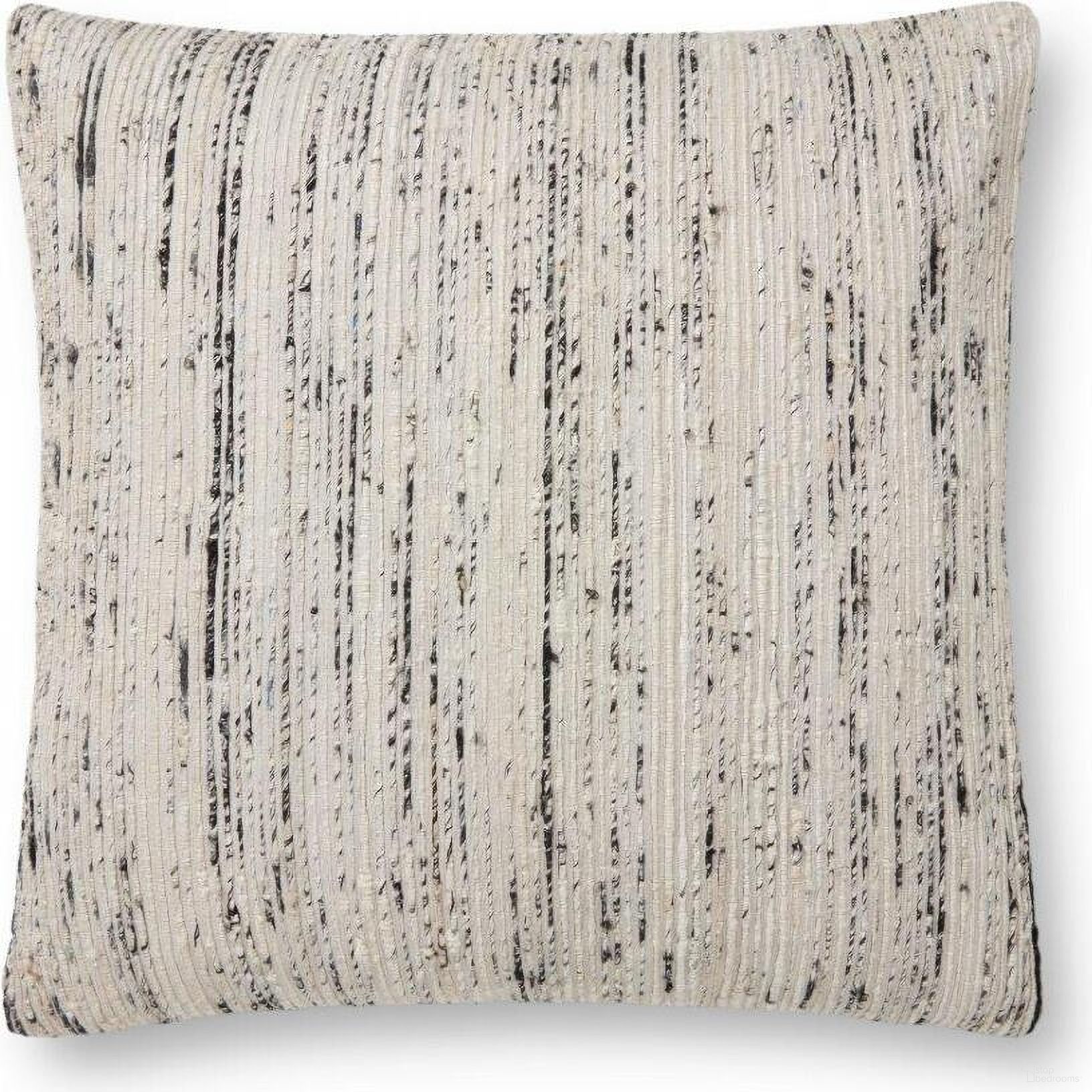 Loloi P0242 Silver and Multi 22" x 22" Cover w/Poly Pillow