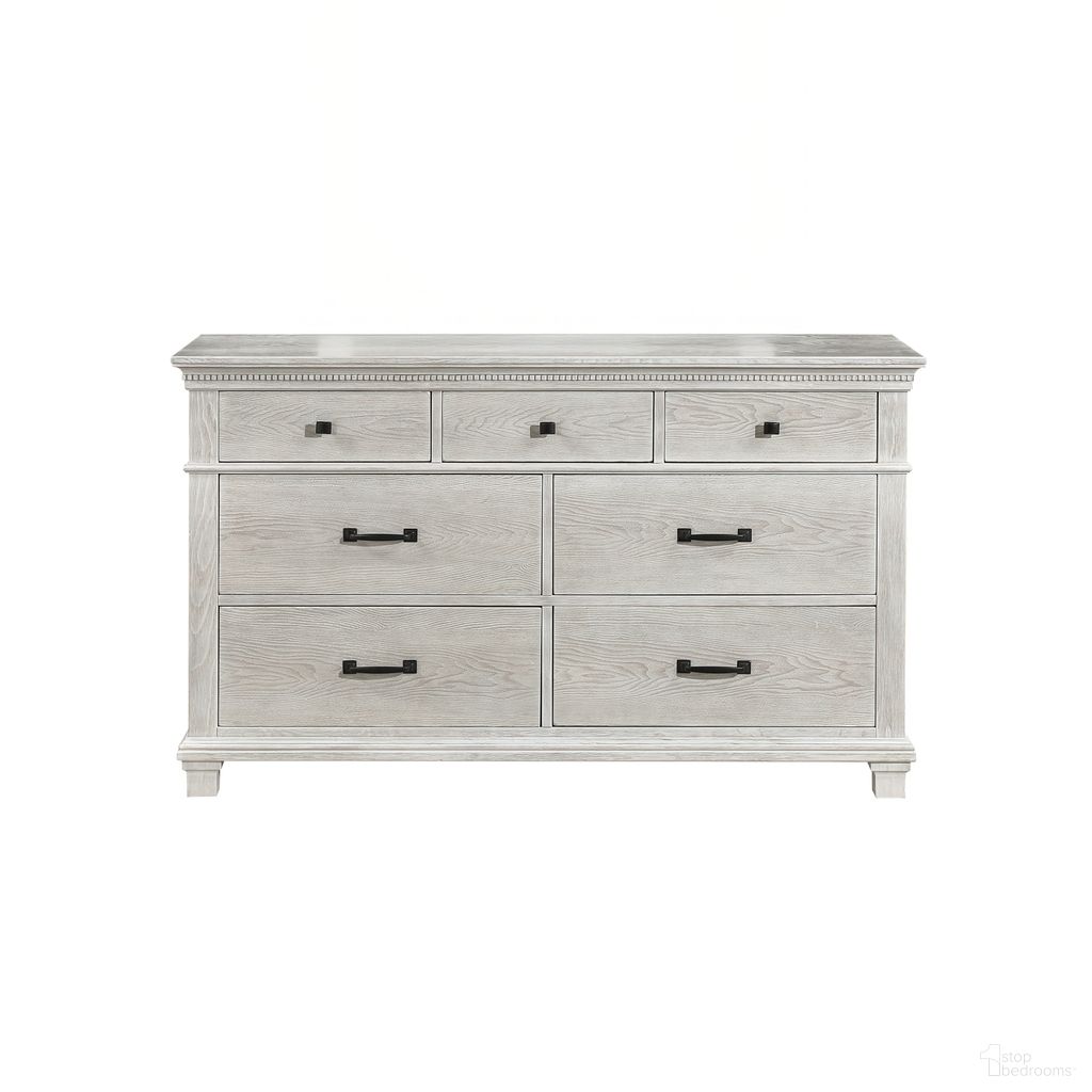 The appearance of Silver Sands Dresser In Gray designed by New Classic in the transitional interior design. This gray piece of furniture was selected by 1StopBedrooms from Silver Sands Collection to add a touch of cosiness and style into your home. Sku: B3941-050. Material: Wood.