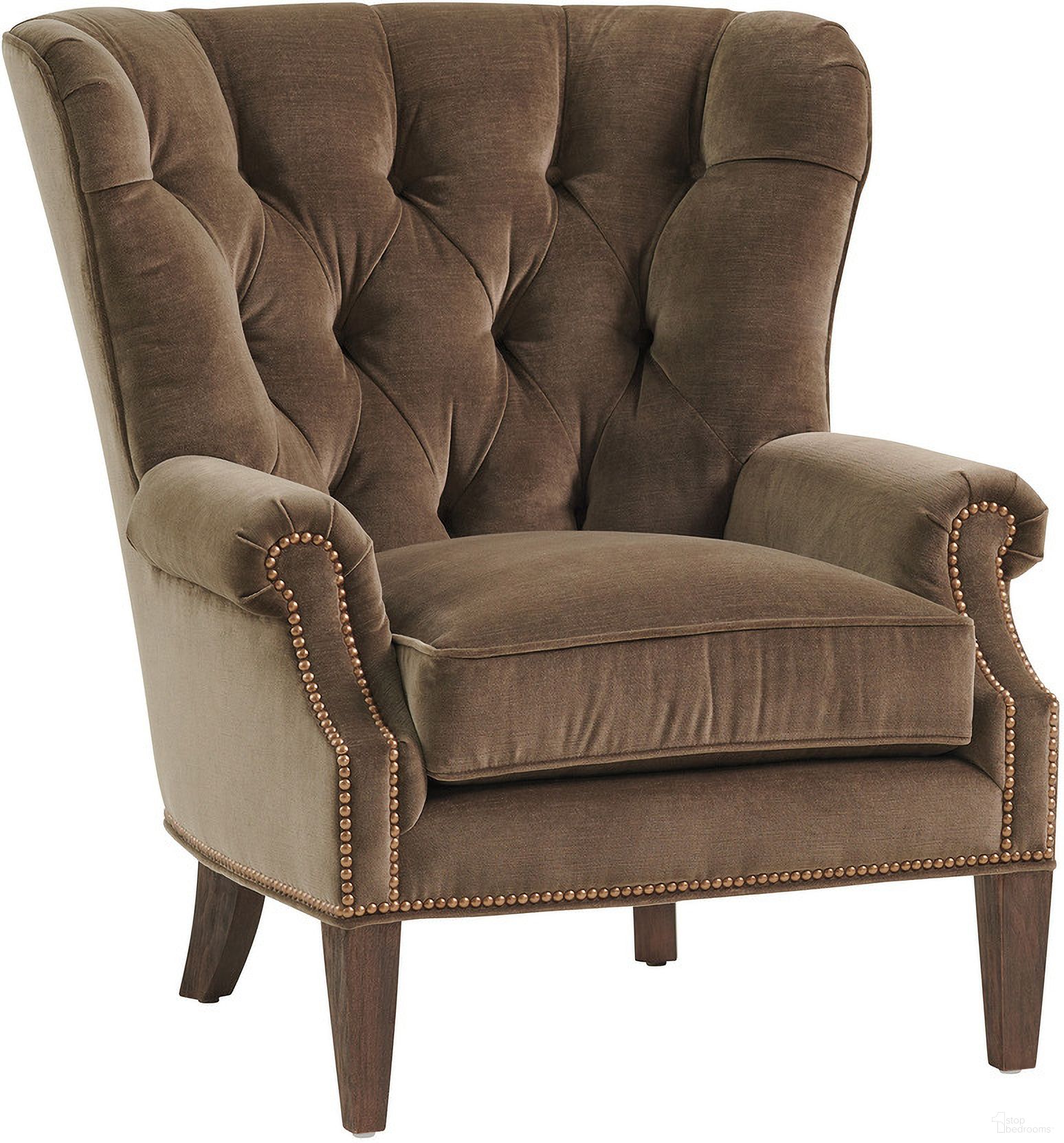 The appearance of Silverado Atwater Chair designed by Lexington in the traditional interior design. This brown piece of furniture was selected by 1StopBedrooms from Silverado Collection to add a touch of cosiness and style into your home. Sku: 7836-11-40.