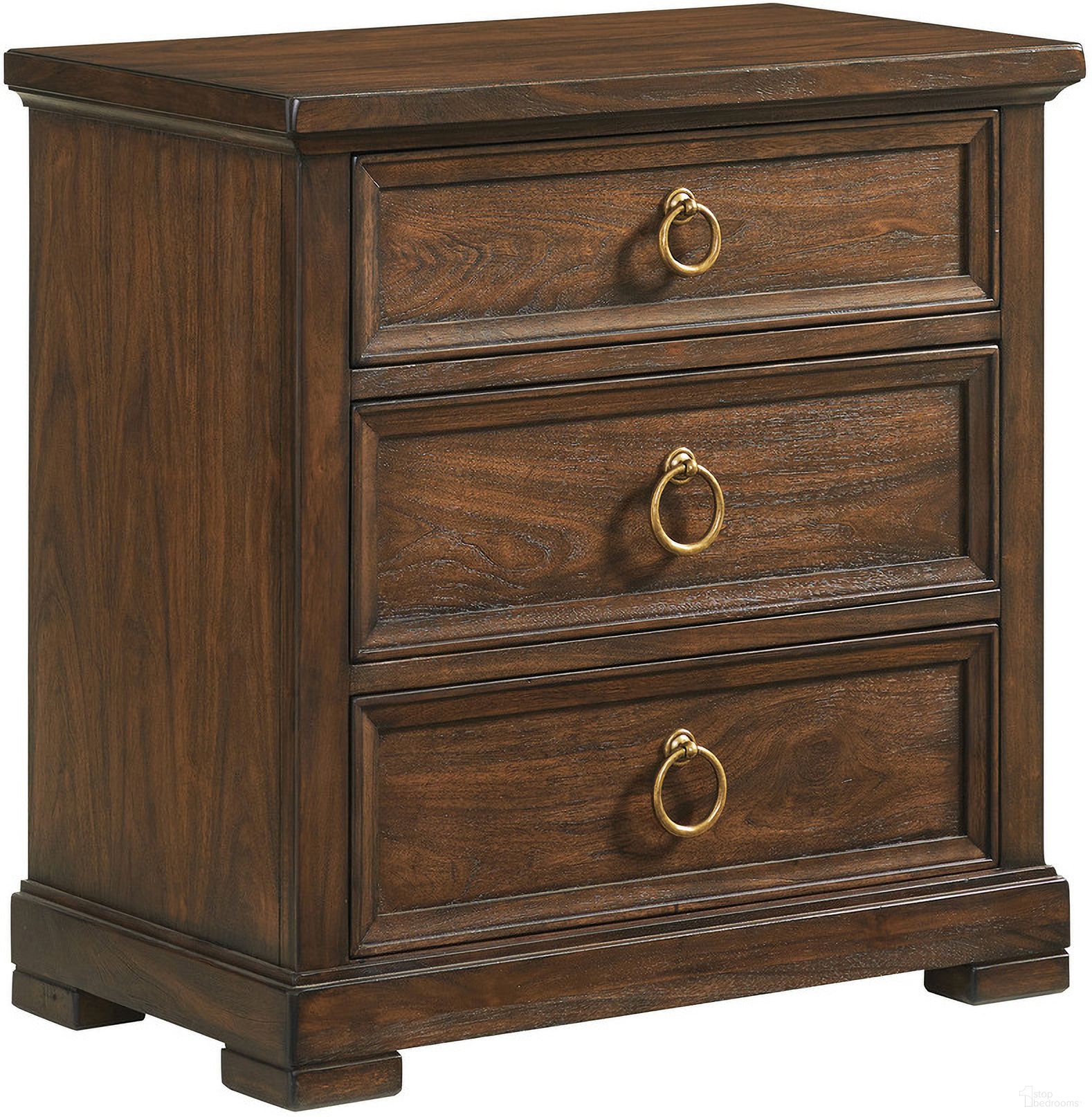 The appearance of Silverado Napa Nightstand In Montecito designed by Lexington in the transitional interior design. This montecito piece of furniture was selected by 1StopBedrooms from Silverado Collection to add a touch of cosiness and style into your home. Sku: 740-621. Material: Wood.
