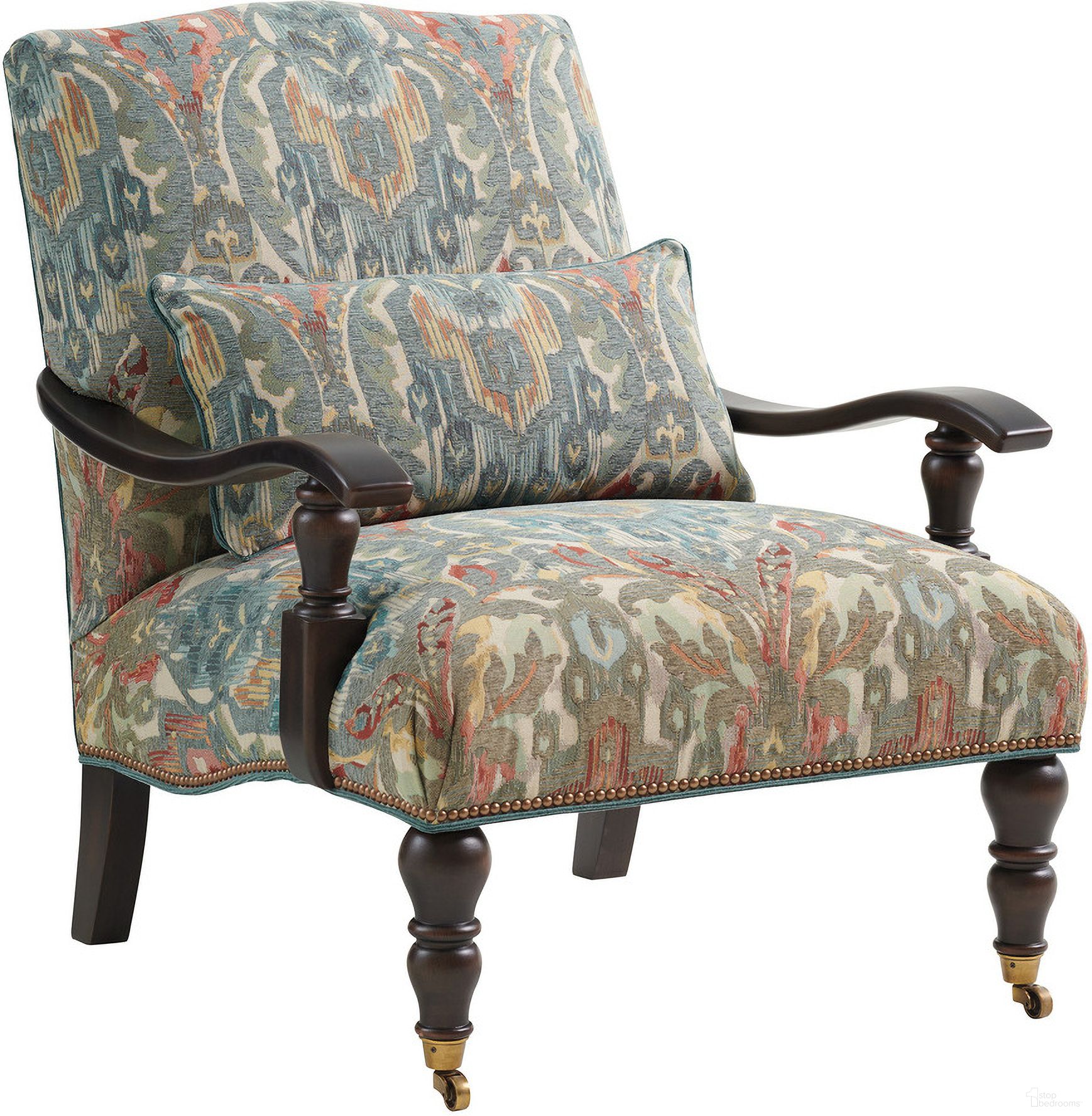 The appearance of Silverado San Carlos Chair designed by Tommy Bahama in the coastal interior design. This brown piece of furniture  was selected by 1StopBedrooms from Silverado Collection to add a touch of cosiness and style into your home. Sku: 1667-11-43.