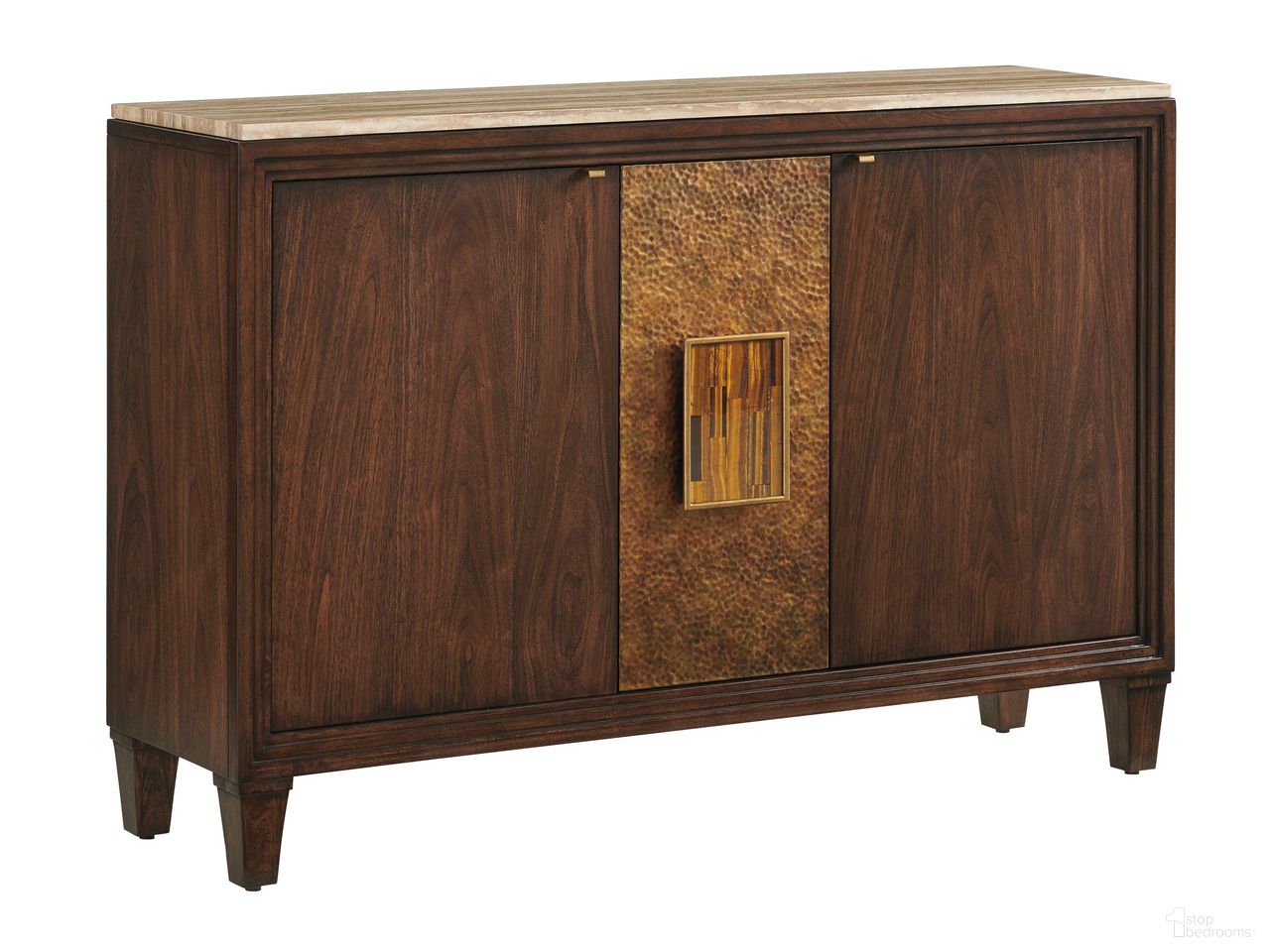 The appearance of Silverado Santa Clara Hall Chest with Stone Top In Montecito designed by Lexington in the modern / contemporary interior design. This montecito piece of furniture  was selected by 1StopBedrooms from Silverado Collection to add a touch of cosiness and style into your home. Sku: 740-972C. Material: Wood.