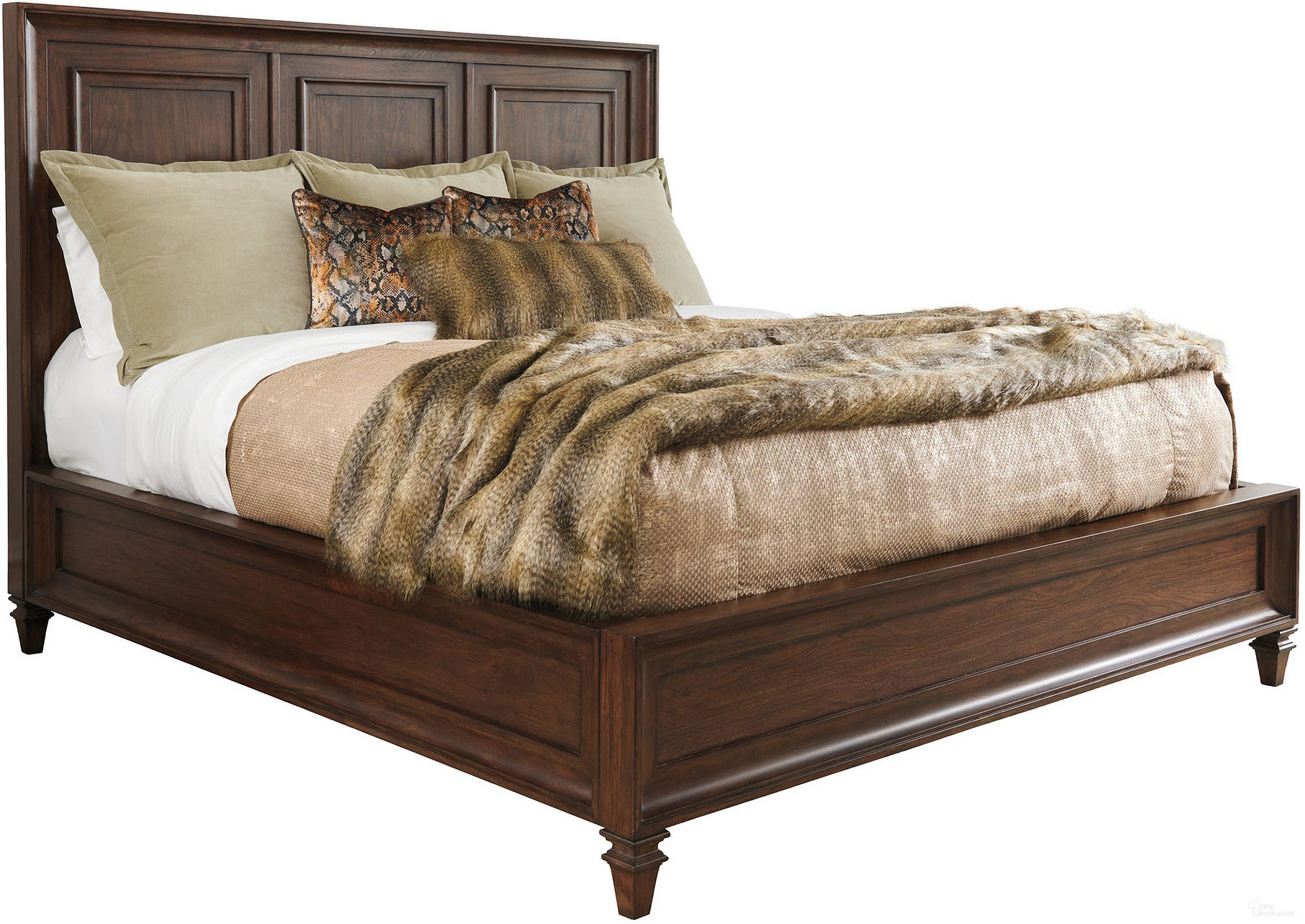 The appearance of Silverado Walnut Creek Wood King Panel Bed In Montecito designed by Lexington in the traditional interior design. This montecito piece of furniture was selected by 1StopBedrooms from Silverado Collection to add a touch of cosiness and style into your home. Sku: 740-134C. Bed Type: Panel Bed. Material: Wood. Bed Size: King.