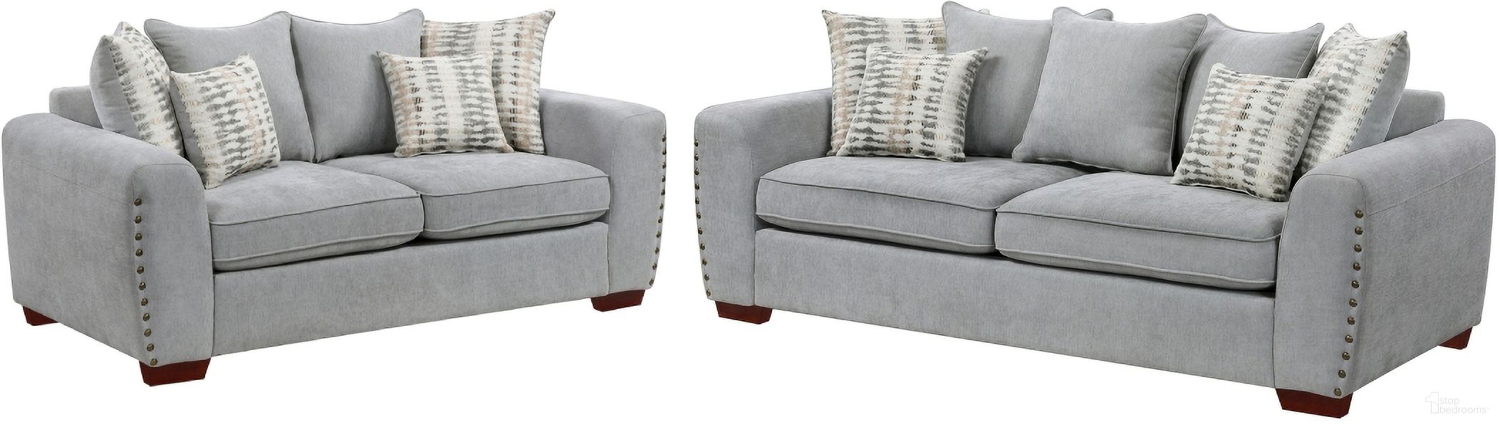 The appearance of Silverthorne Living Room Set In Gray designed by Homelegance in the modern / contemporary interior design. This gray piece of furniture was selected by 1StopBedrooms from Silverthorne Collection to add a touch of cosiness and style into your home. Sku: 8579GY-3;8579GY-2. Material: Chenille.