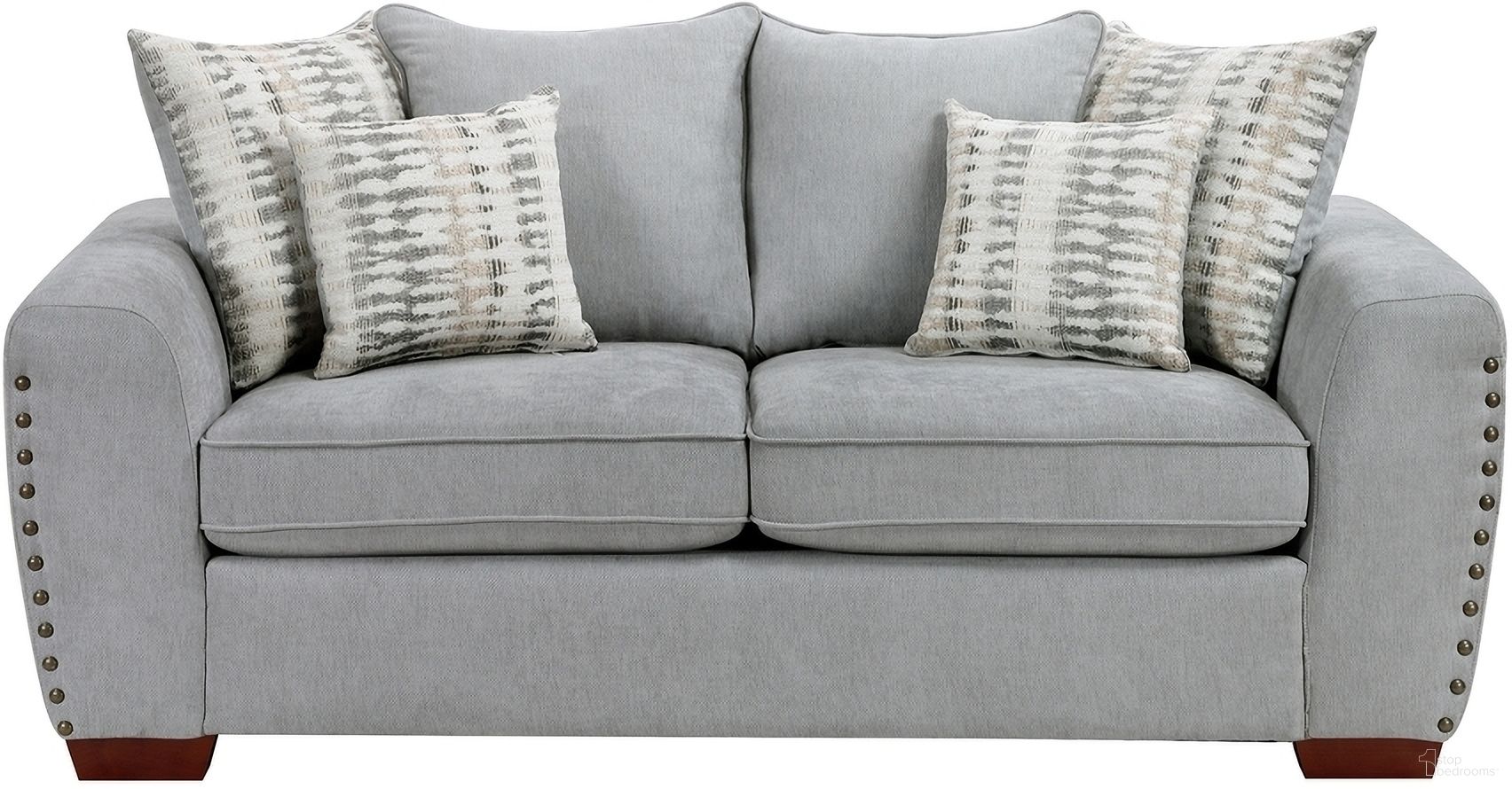 The appearance of Silverthorne Loveseat In Gray designed by Homelegance in the modern / contemporary interior design. This gray piece of furniture  was selected by 1StopBedrooms from Silverthorne Collection to add a touch of cosiness and style into your home. Sku: 8579GY-2. Material: Chenille.