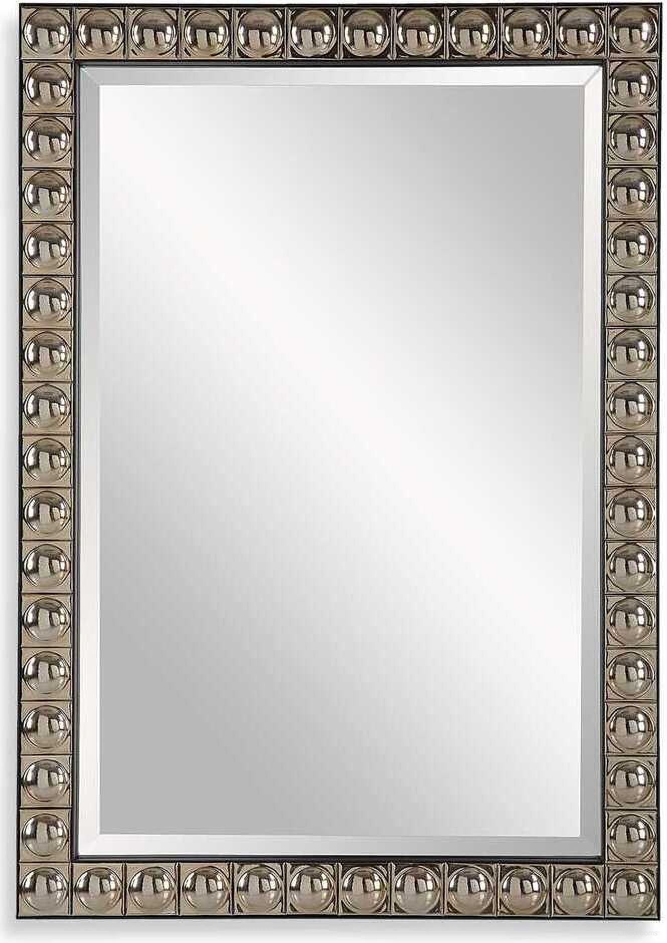 Silvio Tiled Vanity Mirror In Silver