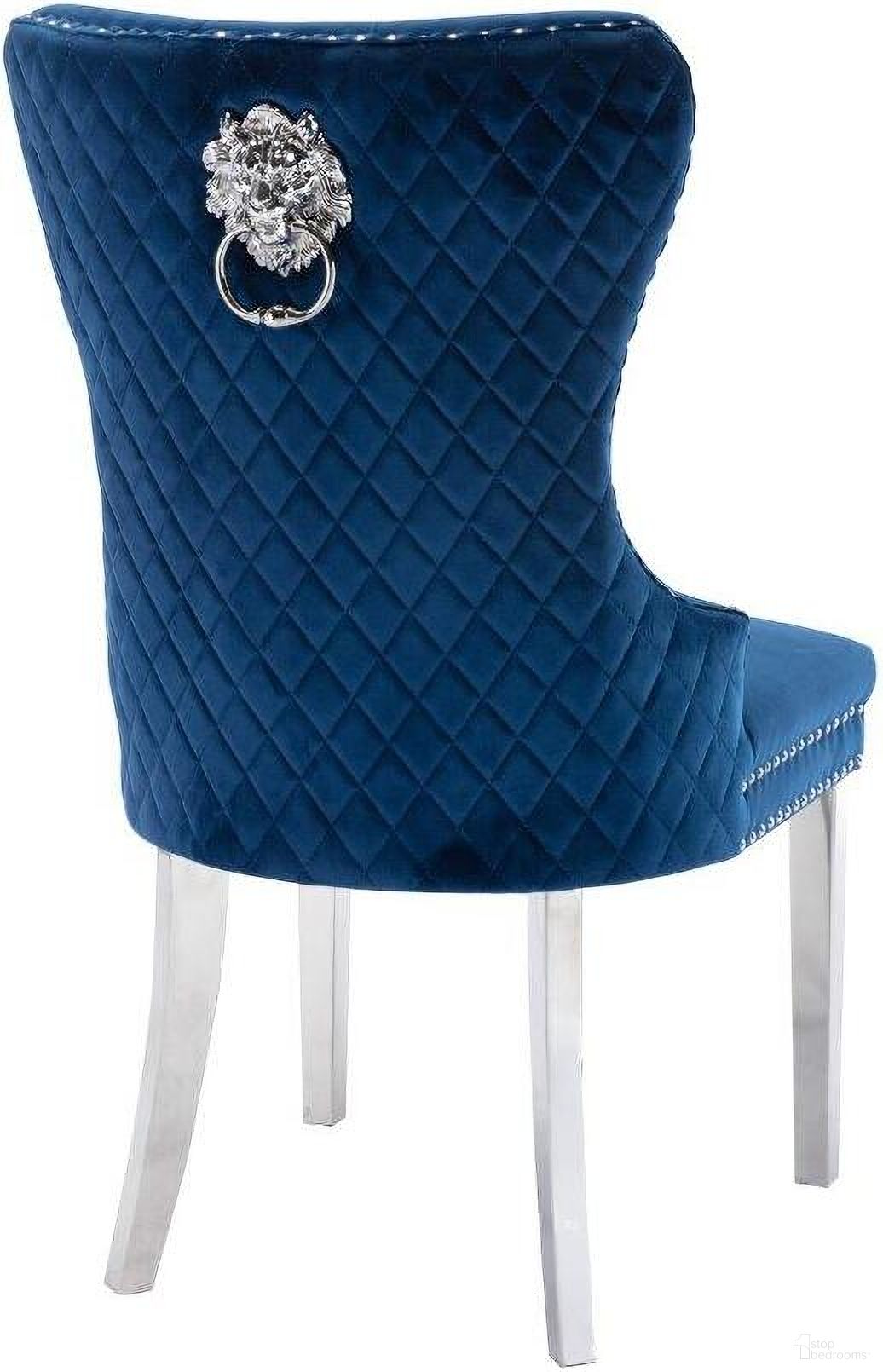 The appearance of Simba Stainless Steel 2 Piece Chair Finish With Velvet Fabric In Blue designed by Galaxy Home Furnishings in the modern / contemporary interior design. This blue piece of furniture was selected by 1StopBedrooms from Simba Collection to add a touch of cosiness and style into your home. Sku: 808857819758. Material: Velvet. Chair Type: Side Chair.