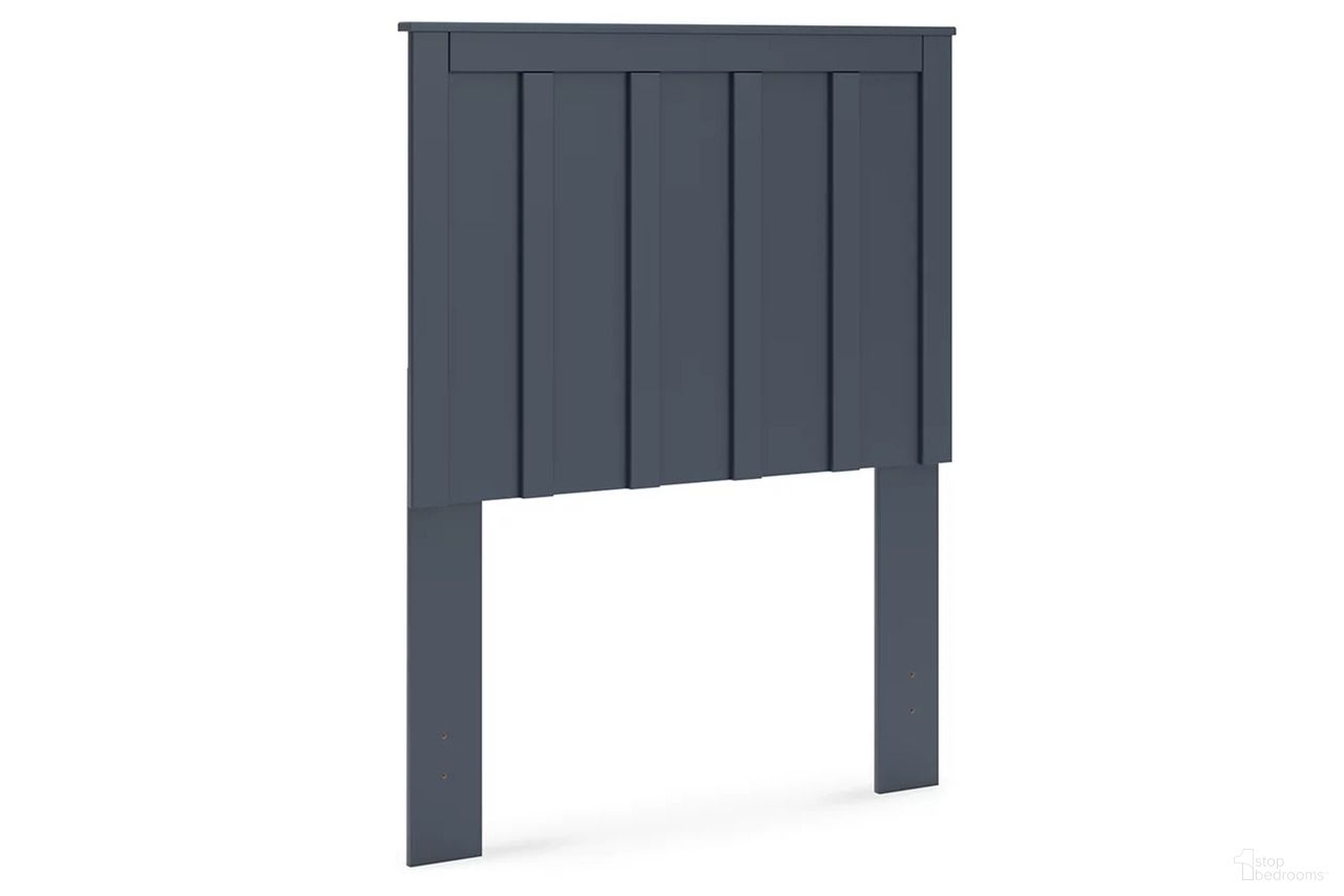 The appearance of Simmenfort Twin Panel Headboard In Navy Blue designed by Signature Design by Ashley in the transitional interior design. This navy blue piece of furniture  was selected by 1StopBedrooms from Simmenfort Collection to add a touch of cosiness and style into your home. Sku: EB1528-155. Material: Wood. Bed Size: Twin.