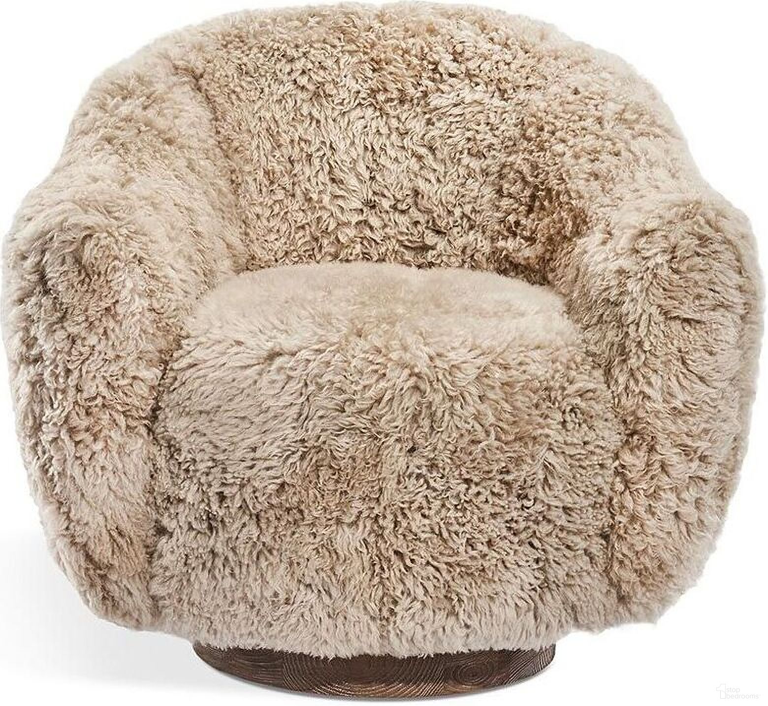 Simone Swivel Chair In Morel Taupe