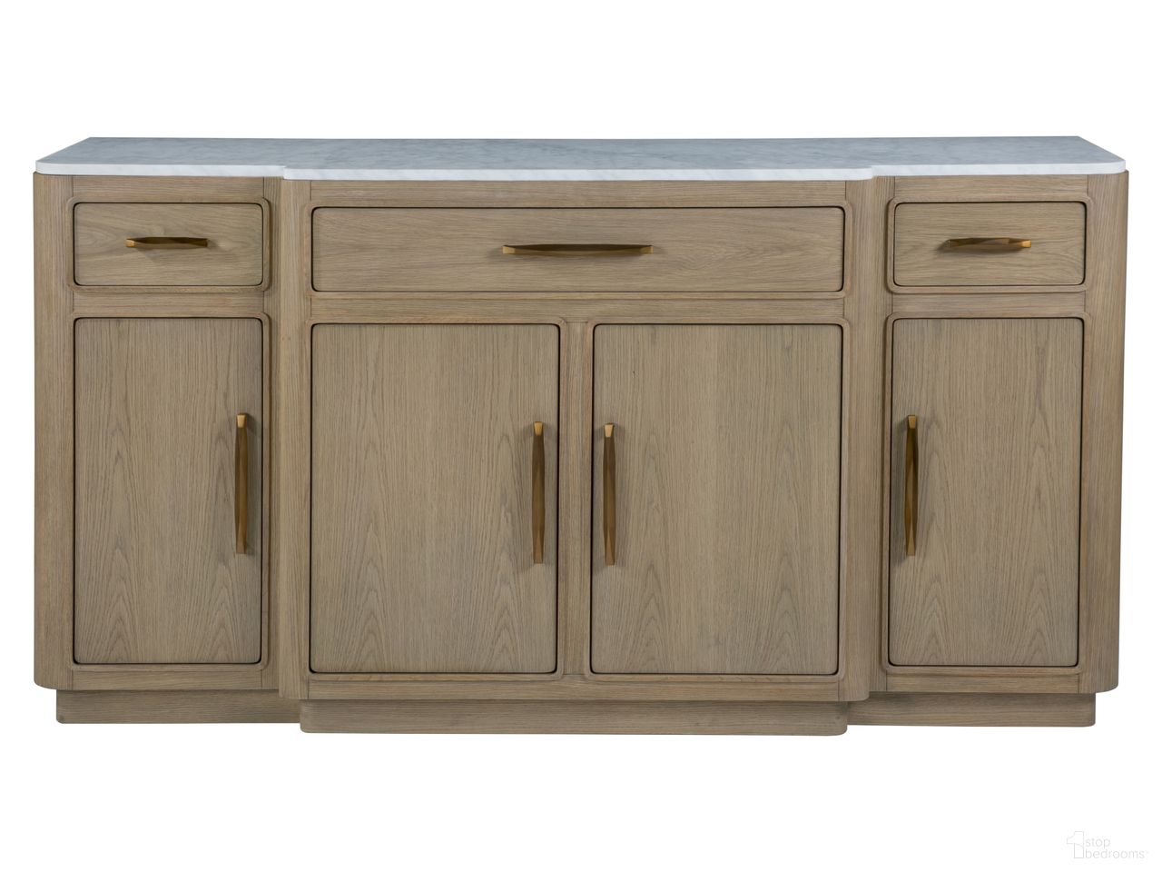 The appearance of Simpatico Simpatico Buffet with Marble Top In Natural designed by Artistica Home in the traditional interior design. This natural piece of furniture was selected by 1StopBedrooms from Simpatico Collection to add a touch of cosiness and style into your home. Sku: 2370-852. Material: Wood.