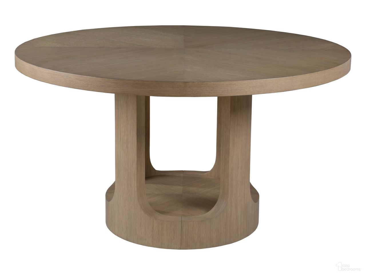 The appearance of Simpatico Round Dining Table In Beige designed by Artistica Home in the transitional interior design. This beige piece of furniture was selected by 1StopBedrooms from Simpatico Collection to add a touch of cosiness and style into your home. Sku: 2370-870C. Table Base Style: Pedestal. Table Top Shape: Round. Size: 54". Material: Oak.