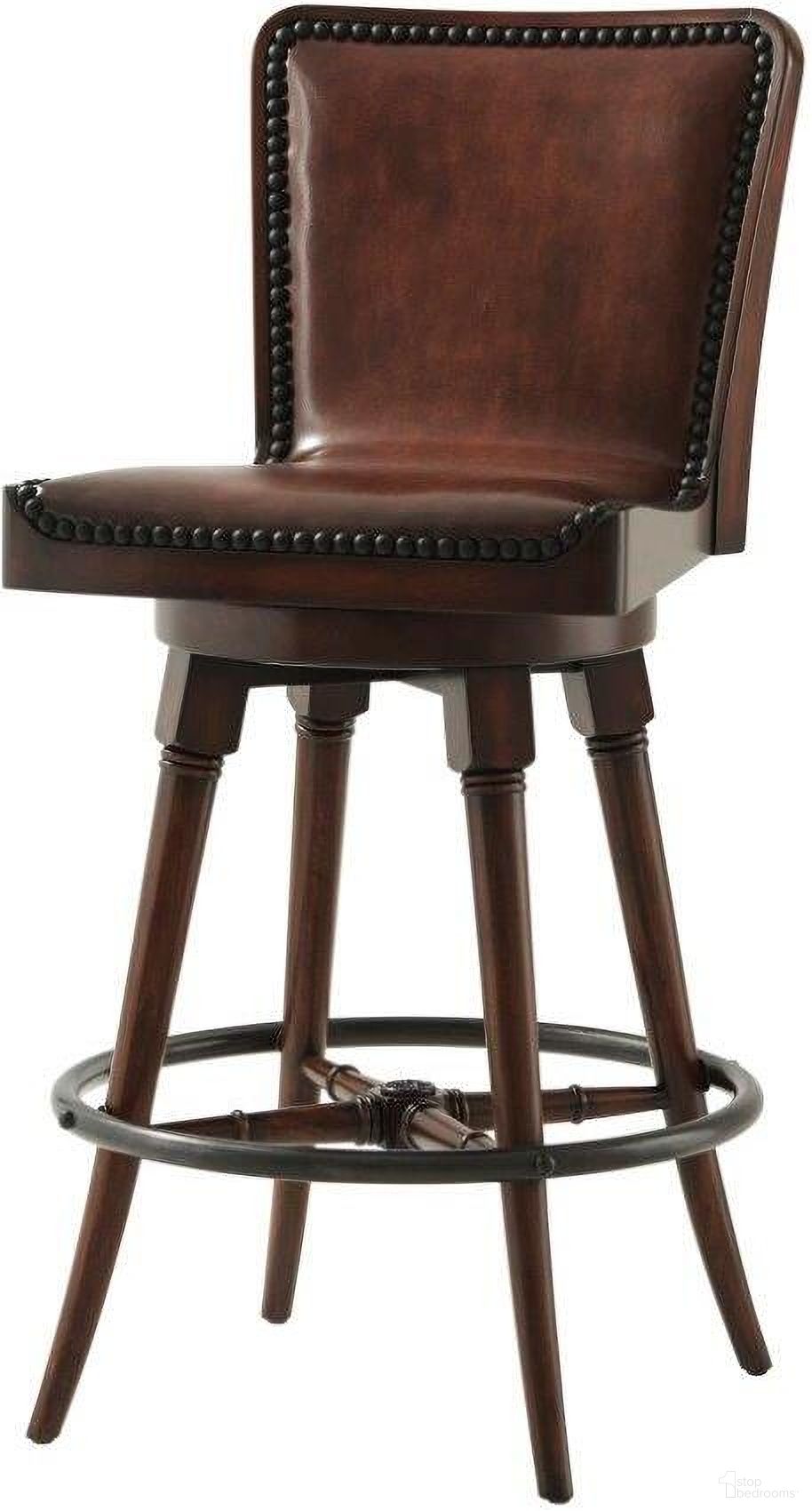 The appearance of Simple Pleasures Bar Stool designed by Theodore Alexander in the traditional interior design. This brown piece of furniture  was selected by 1StopBedrooms from Theodore Alexander Collection to add a touch of cosiness and style into your home. Sku: 4200-100.2ACZ. Material: Brass.