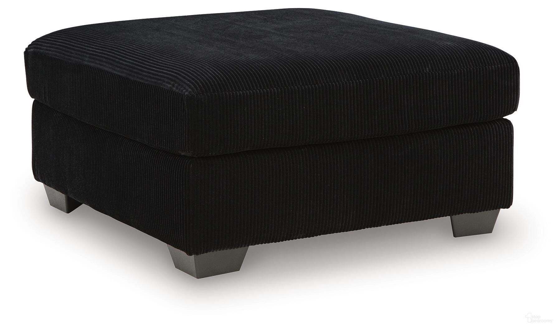 SimpleJoy Oversized Accent Ottoman In Onyx