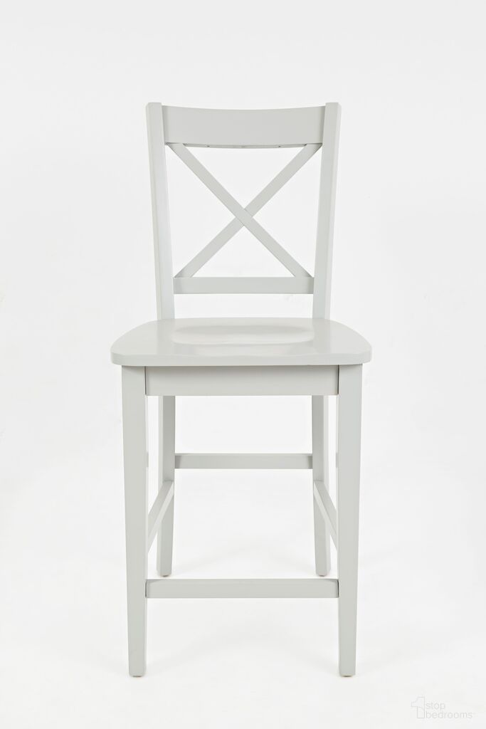 The appearance of Simplicity X-Back Counter Stool Set of 2 In Grey designed by Jofran in the transitional interior design. This grey piece of furniture was selected by 1StopBedrooms from Simplicity Collection to add a touch of cosiness and style into your home. Sku: 252-BS806KD. Material: Acacia.