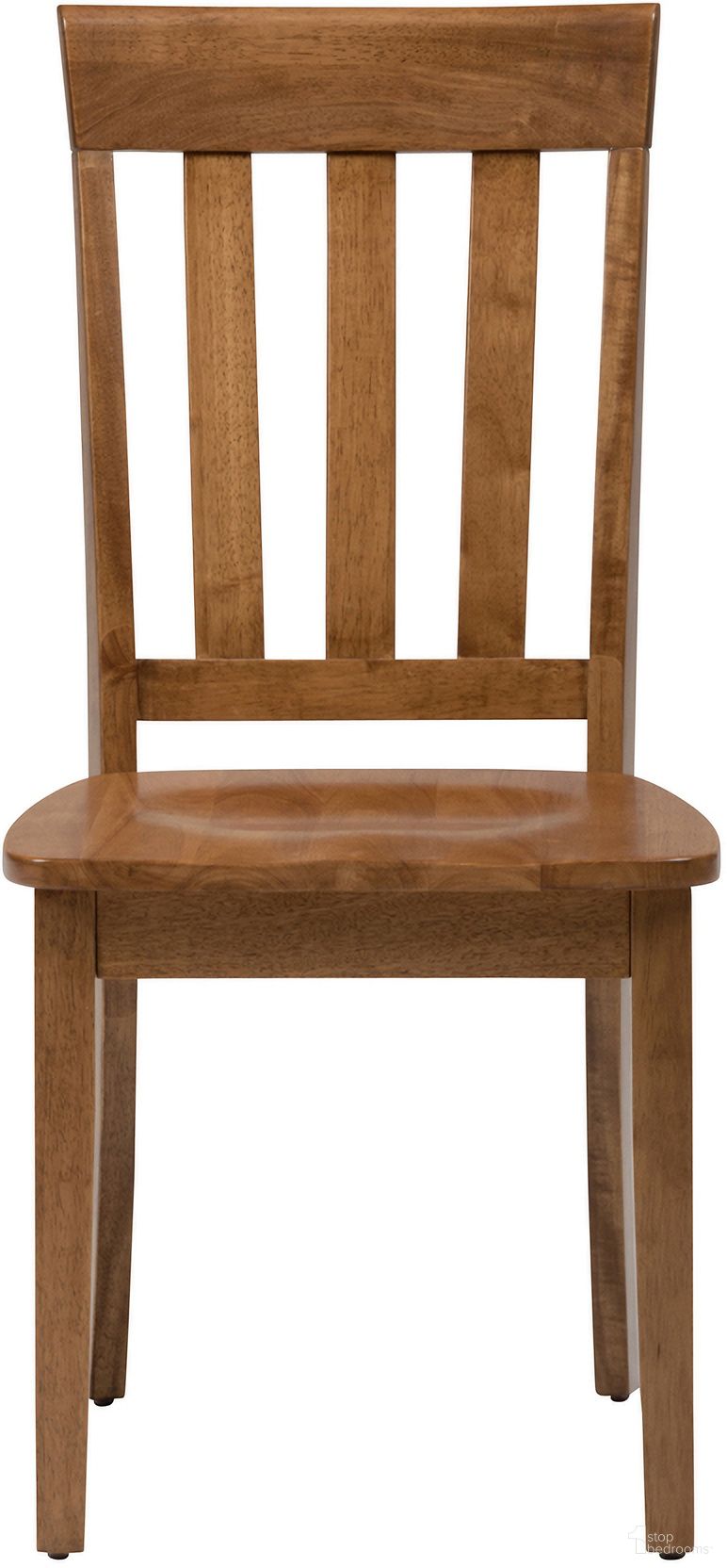 The appearance of Simplicity Slat Back Dining Chair Set of 2 In Honey designed by Jofran in the transitional interior design. This honey piece of furniture was selected by 1StopBedrooms from Simplicity Collection to add a touch of cosiness and style into your home. Sku: 352-319KD. Material: Acacia. Chair Type: Side Chair.