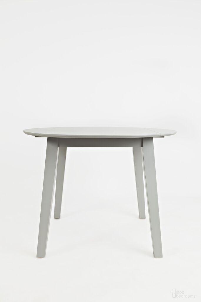 The appearance of Simplicity Round Drop Leaf Table In Grey designed by Jofran in the transitional interior design. This grey piece of furniture was selected by 1StopBedrooms from Simplicity Collection to add a touch of cosiness and style into your home. Sku: 252-28. Table Base Style: Legs. Table Top Shape: Round. Material: Rubberwood. Size: 42".