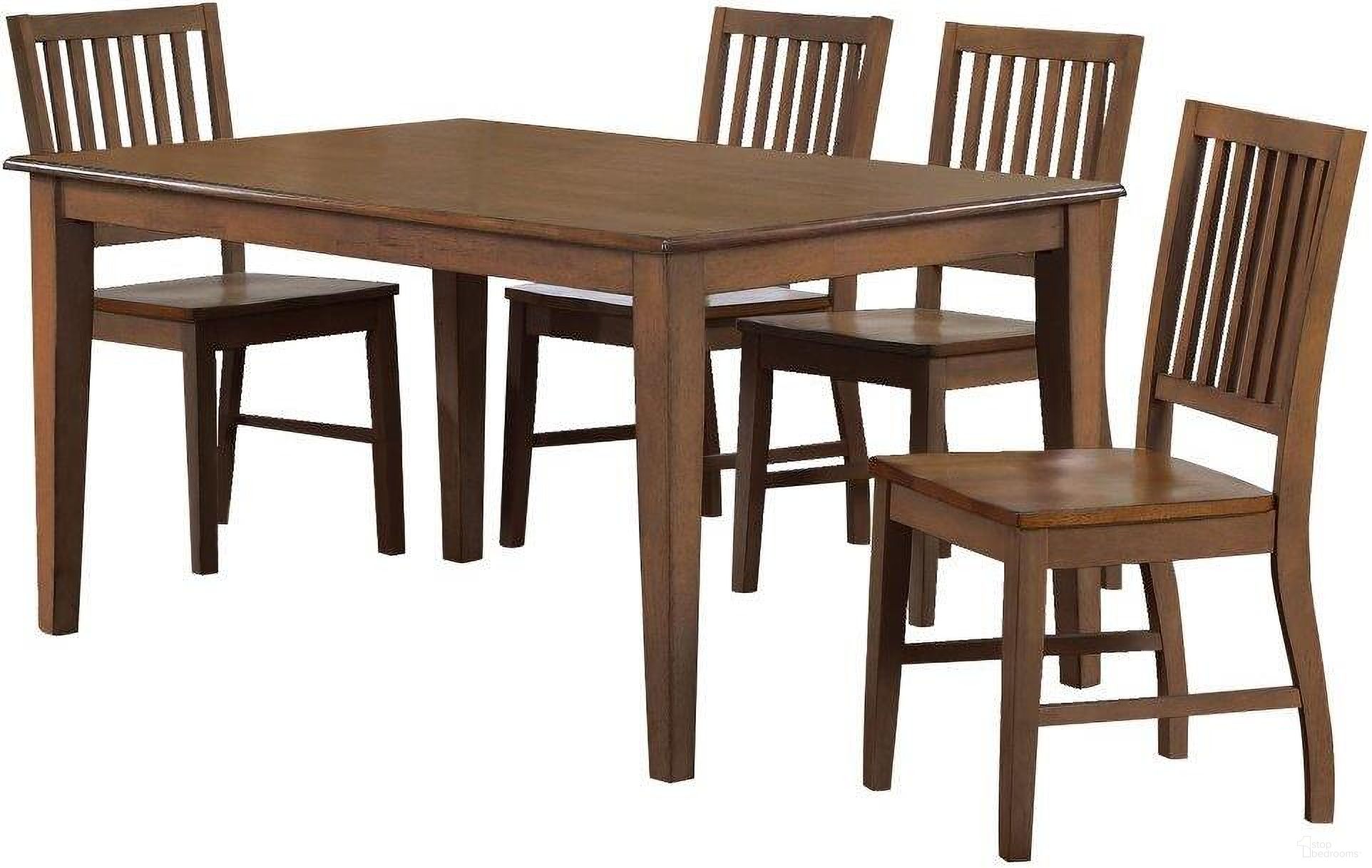 The appearance of Simply Brook Amish Brown Rectangular Table 5 Piece Dining Set designed by Sunset Trading in the modern / contemporary interior design. This brown piece of furniture was selected by 1StopBedrooms from Simply Brook Collection to add a touch of cosiness and style into your home. Sku: DLU-BR-TL-3660-AM;DLU-BR-C60-AM-RTA;DLU-BR-C60-AM-RTA. Material: Wood.