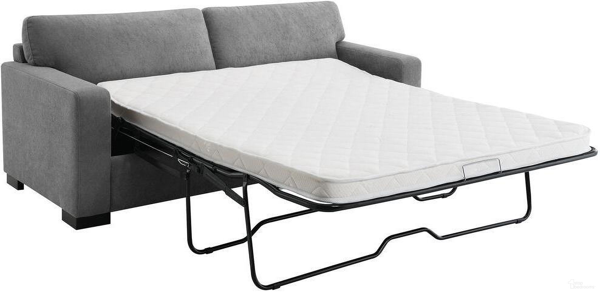 The appearance of Simpson Upholstered Sofa Sleeper with Queen Mattress In Grey designed by Coaster in the transitional interior design. This grey piece of furniture  was selected by 1StopBedrooms from Simpson Collection to add a touch of cosiness and style into your home. Sku: 360050. Material: Upholstered.