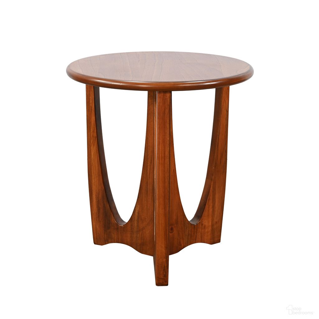 The appearance of Sinatra End Table In Cinnamon designed by Sunny Designs in the transitional interior design. This cinnamon piece of furniture  was selected by 1StopBedrooms from Sinatra Collection to add a touch of cosiness and style into your home. Sku: 3187CN-E. Material: Solid Wood.