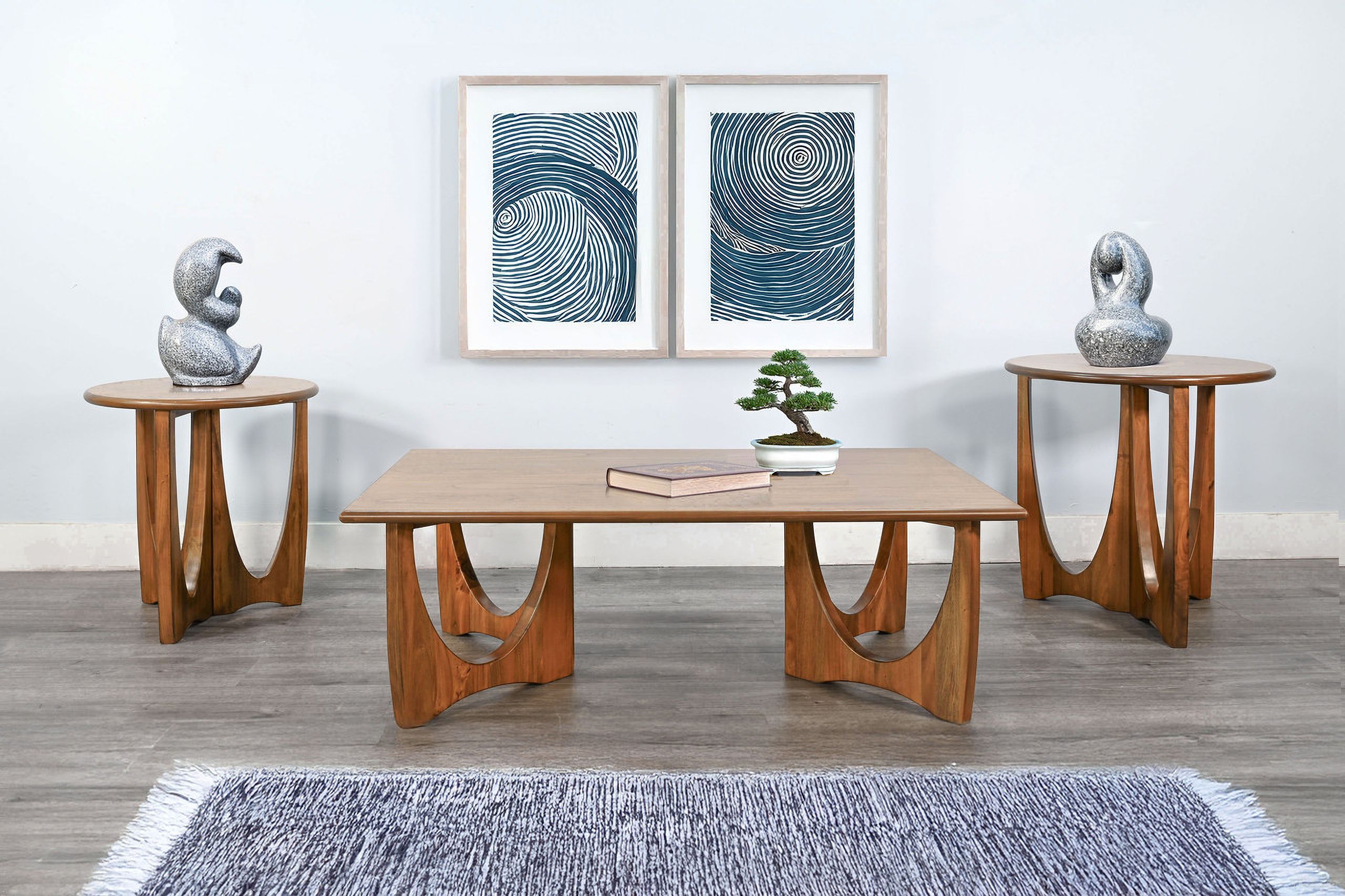 The appearance of Sinatra Occasional Table Set In Cinnamon designed by Sunny Designs in the transitional interior design. This cinnamon piece of furniture  was selected by 1StopBedrooms from Sinatra Collection to add a touch of cosiness and style into your home. Sku: 3187CN-C;3187CN-E. Material: Solid Wood.