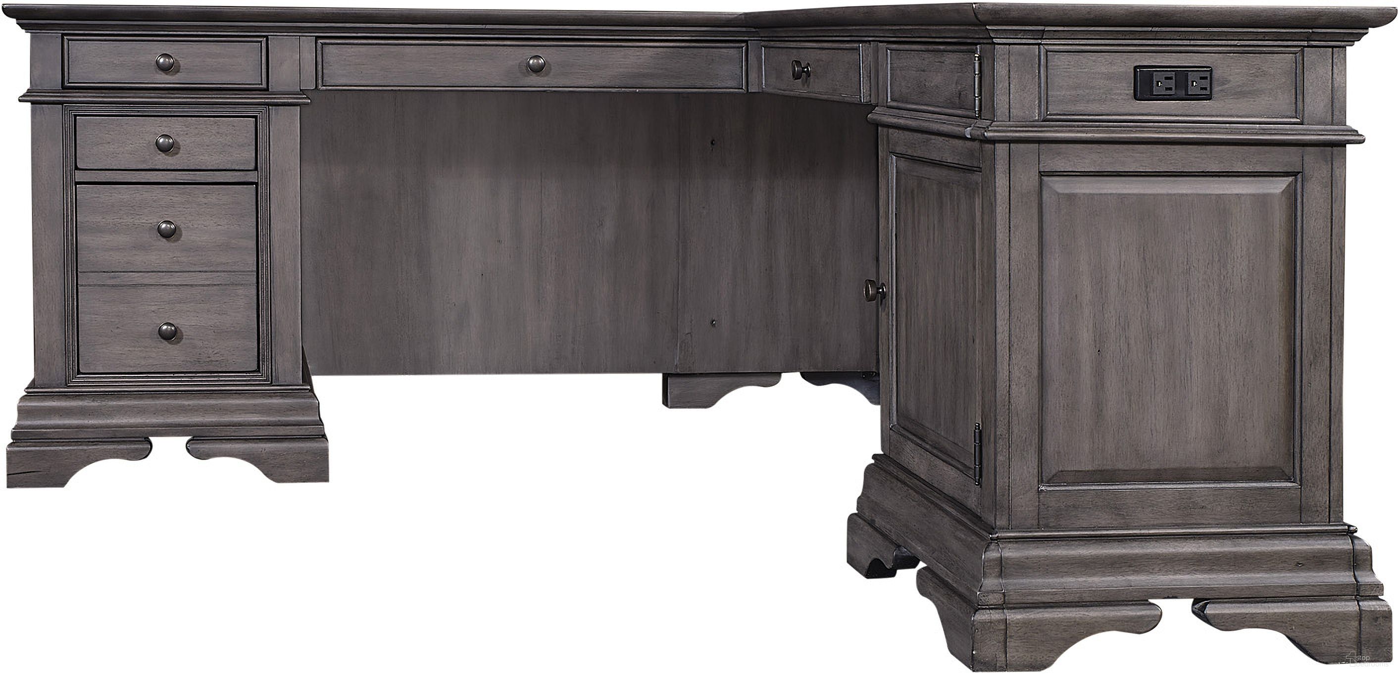 The appearance of Sinclair 48 Inch Return Desk In Ash Grey designed by Aspenhome in the traditional interior design. This ash grey piece of furniture  was selected by 1StopBedrooms from Sinclair Collection to add a touch of cosiness and style into your home. Sku: I224-308. Material: Wood.