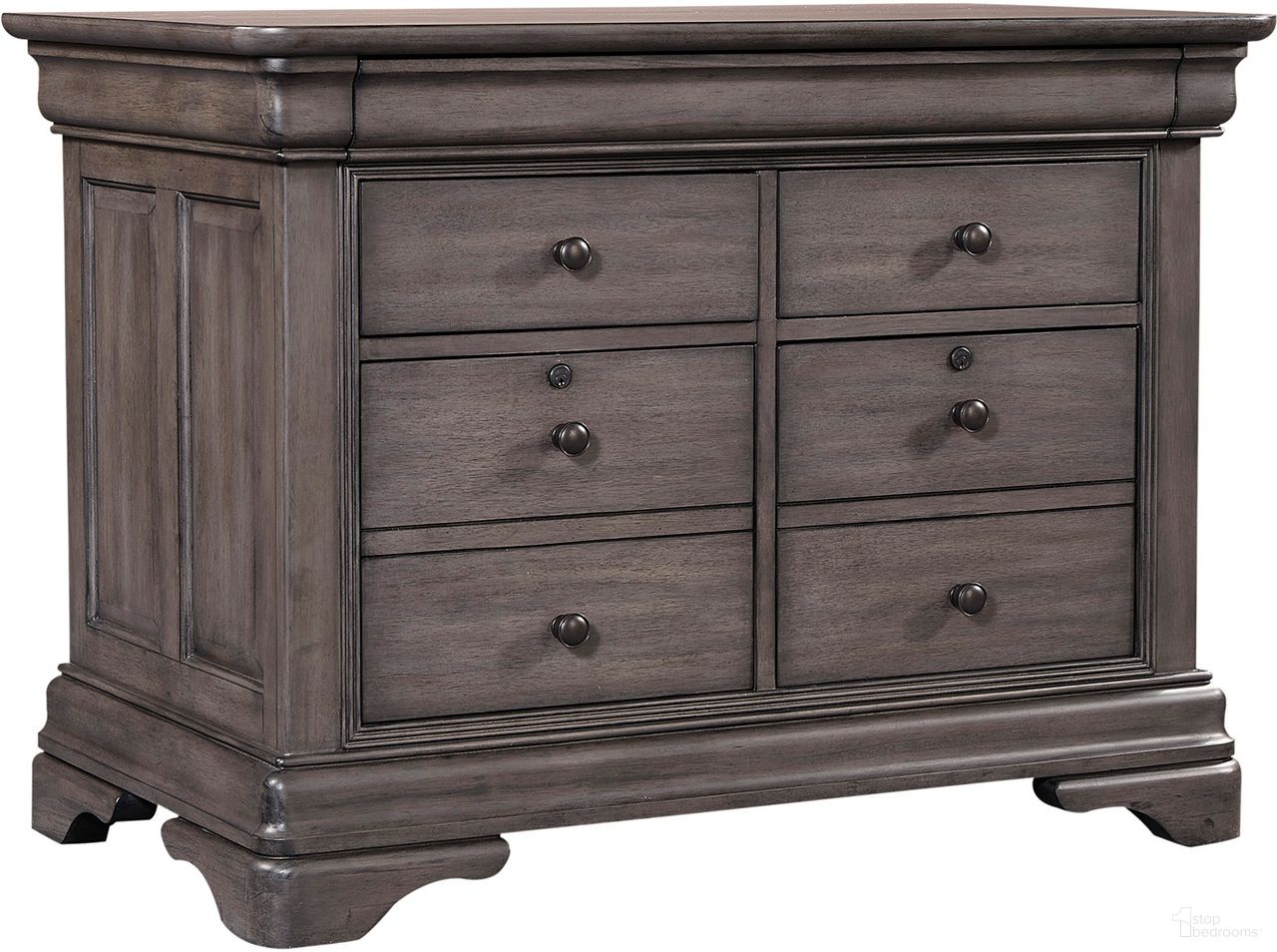 The appearance of Sinclair Combo File In Grey designed by Aspenhome in the traditional interior design. This grey piece of furniture  was selected by 1StopBedrooms from Sinclair Collection to add a touch of cosiness and style into your home. Sku: I224-378. Material: Wood.