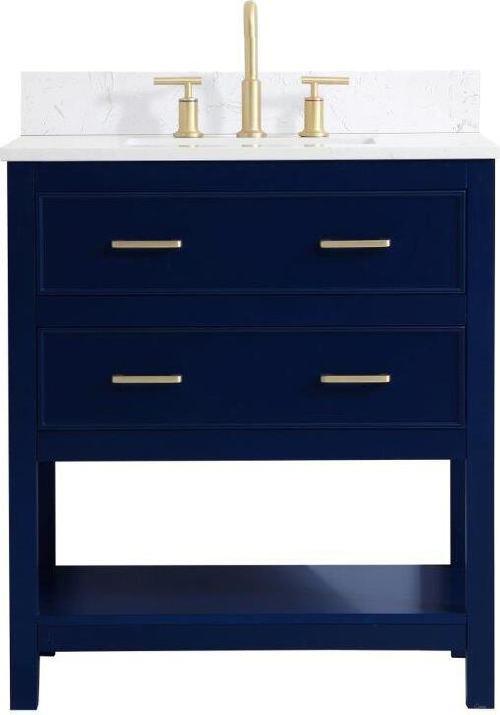 The appearance of Sinclaire 30 Inch Single Bathroom Vanity In Blue With Backsplash designed by Elegant Lighting in the traditional interior design. This blue piece of furniture was selected by 1StopBedrooms from Sinclaire Collection to add a touch of cosiness and style into your home. Sku: VF19030BL-BS. Material: Wood.