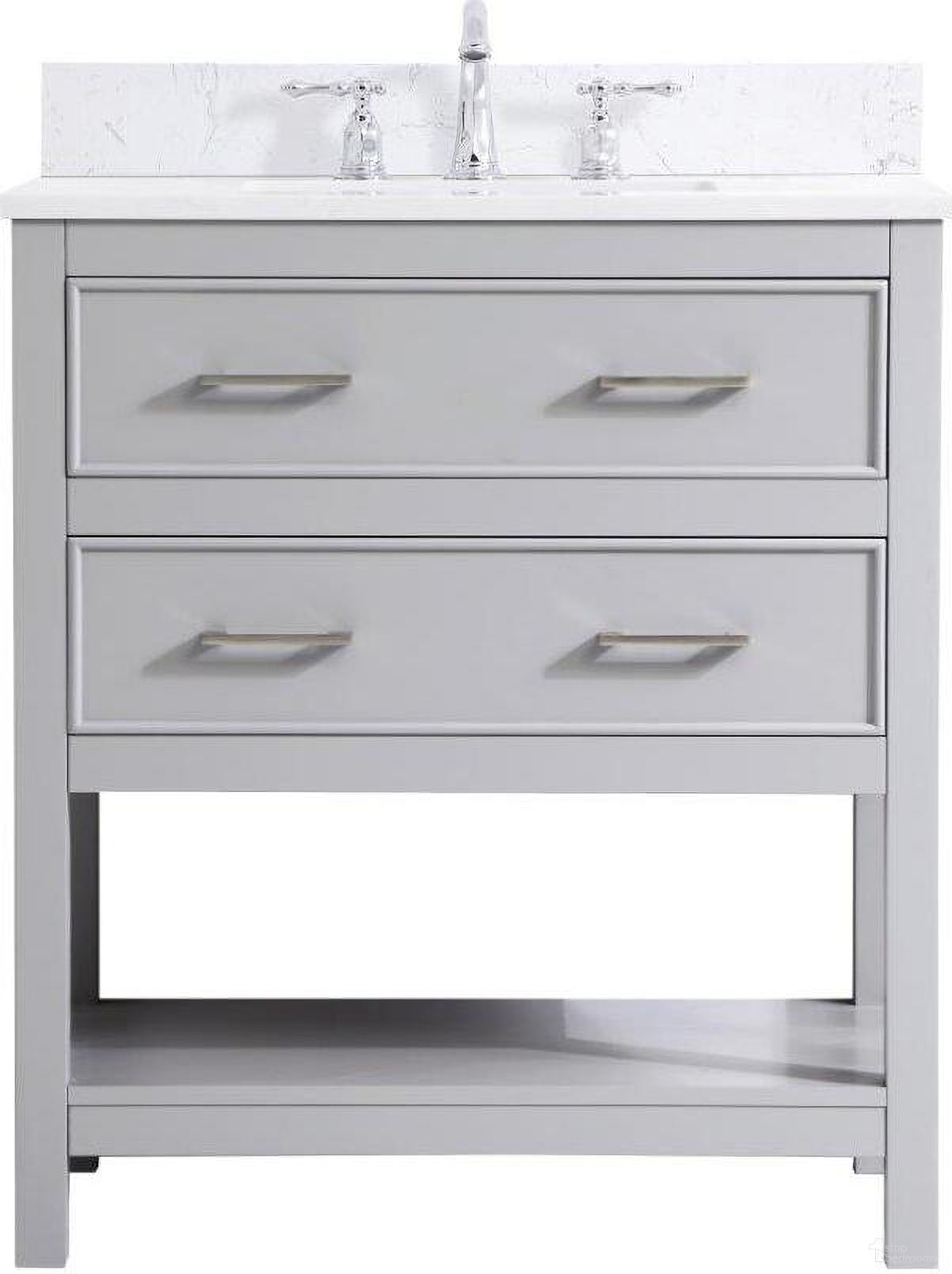 The appearance of Sinclaire 30 Inch Single Bathroom Vanity In Grey With Backsplash designed by Elegant Lighting in the traditional interior design. This grey piece of furniture was selected by 1StopBedrooms from Sinclaire Collection to add a touch of cosiness and style into your home. Sku: VF19030GR-BS. Material: Wood.