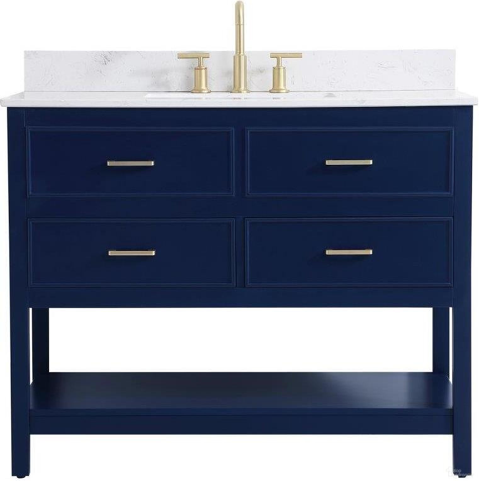The appearance of Sinclaire 42 Inch Single Bathroom Vanity In Blue With Backsplash designed by Elegant Lighting in the traditional interior design. This blue piece of furniture was selected by 1StopBedrooms from Sinclaire Collection to add a touch of cosiness and style into your home. Sku: VF19042BL-BS. Material: MDF.