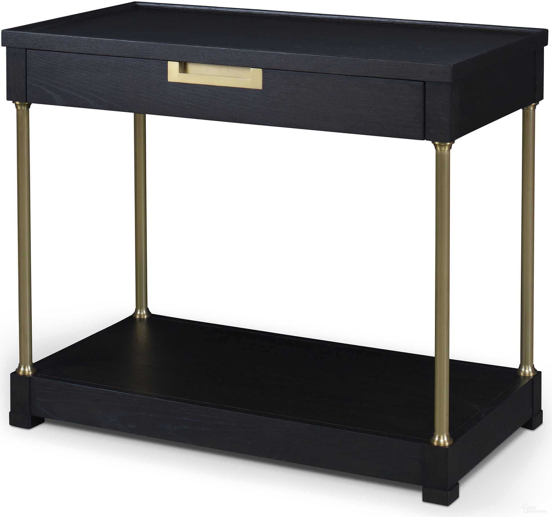 The appearance of Single Drawer Nightstand In Mocha designed by Century Furniture in the modern / contemporary interior design. This mocha piece of furniture  was selected by 1StopBedrooms from Cadence Collection to add a touch of cosiness and style into your home. Sku: CA3-221. Material: Oak Veneer.