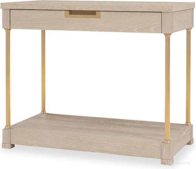 The appearance of Single Drawer Nightstand In Sand designed by Century Furniture in the modern / contemporary interior design. This sand piece of furniture was selected by 1StopBedrooms from Cadence Collection to add a touch of cosiness and style into your home. Sku: CA2-221. Material: Oak Veneer.
