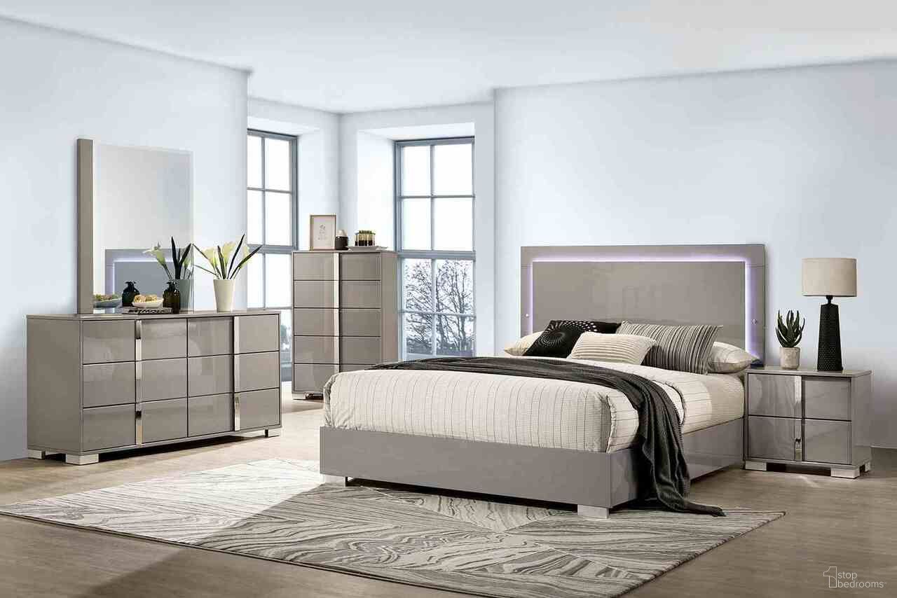 Sinistra Queen Bed In Light Taupe